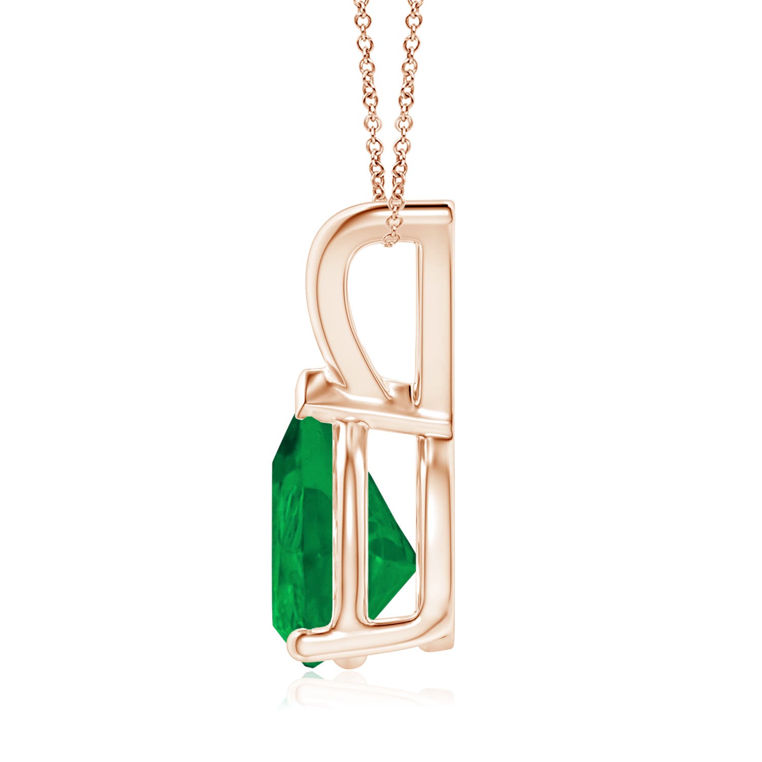 AA - Emerald / 1.5 CT / 14 KT Rose Gold