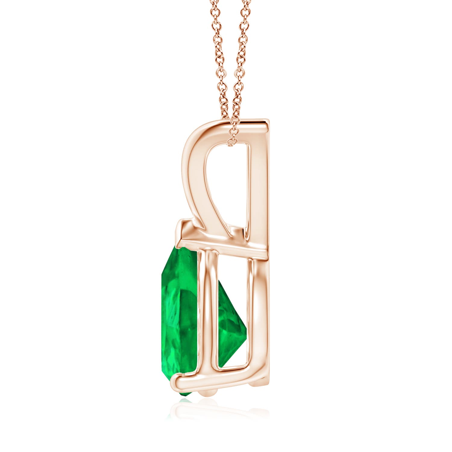 AAA - Emerald / 1.5 CT / 14 KT Rose Gold