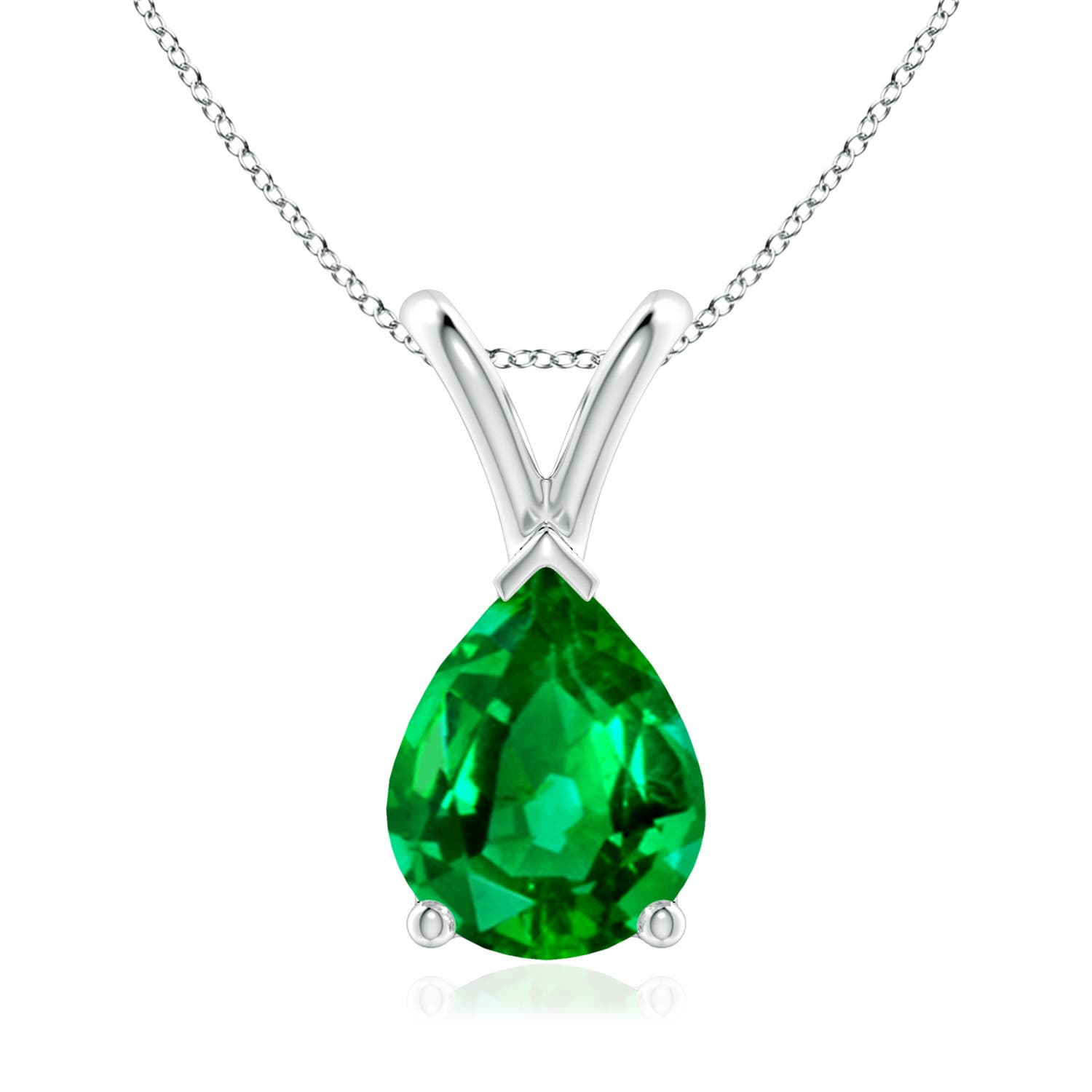 AAAA - Emerald / 1.5 CT / 14 KT White Gold