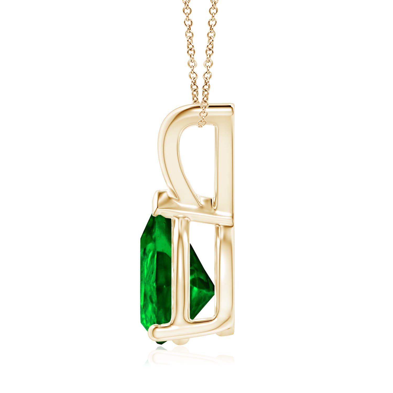 AAAA - Emerald / 1.5 CT / 14 KT Yellow Gold