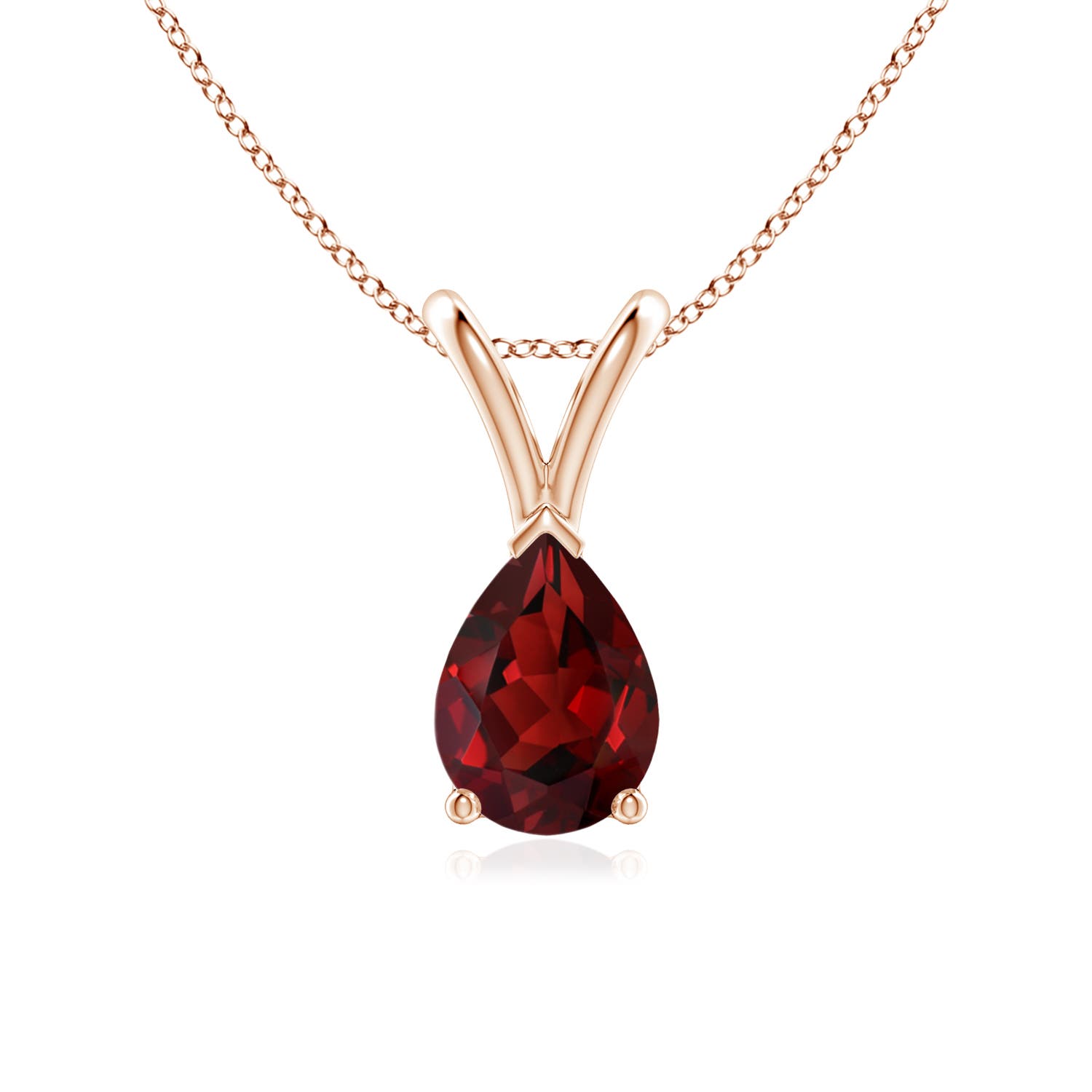 AAAA - Garnet / 0.85 CT / 14 KT Rose Gold