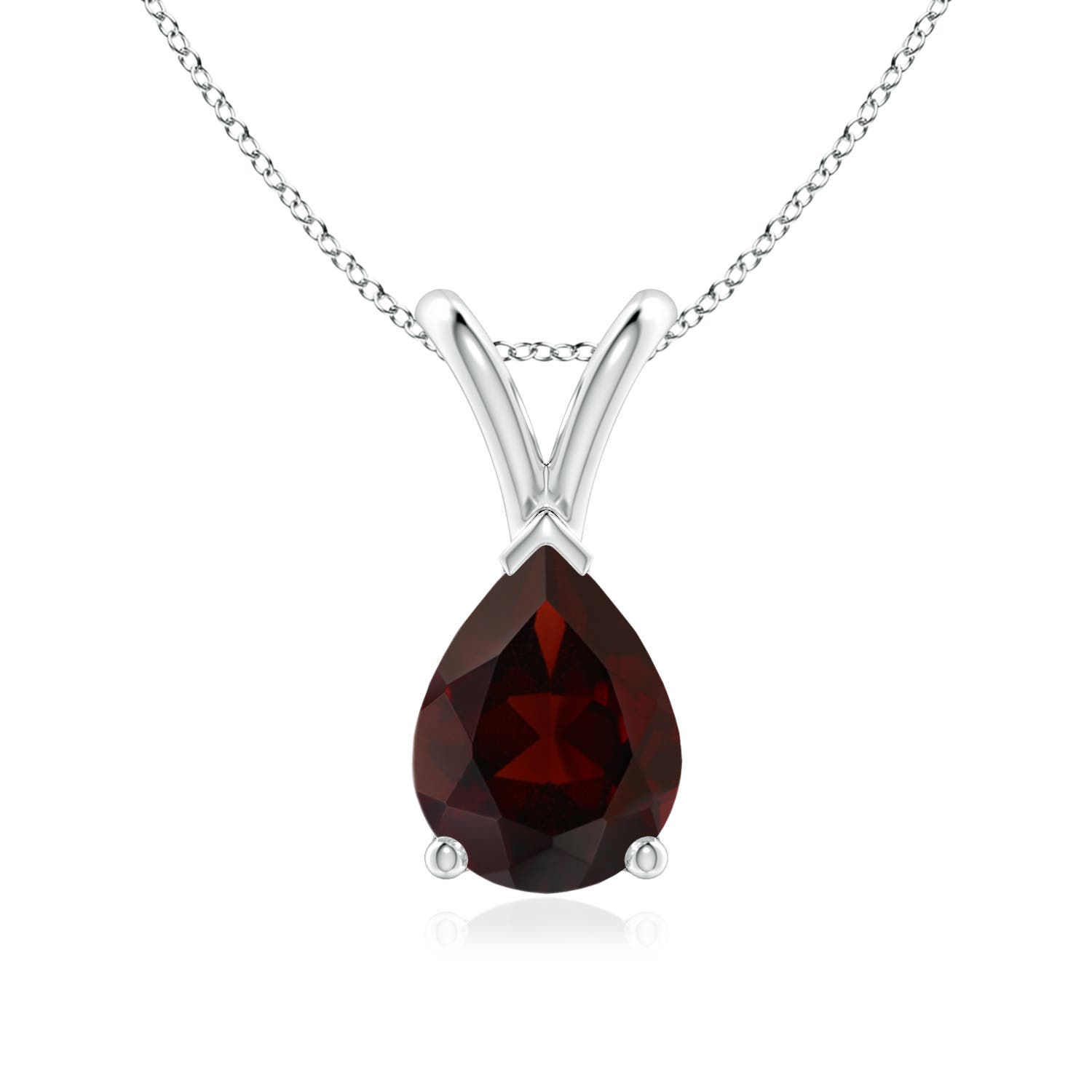 A - Garnet / 1.3 CT / 14 KT White Gold