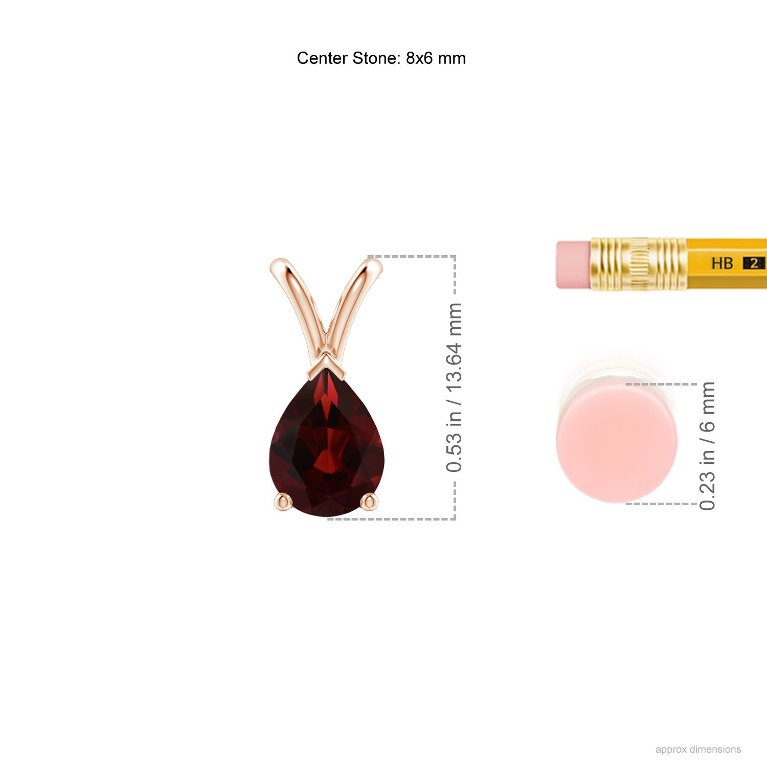 AA - Garnet / 1.3 CT / 14 KT Rose Gold