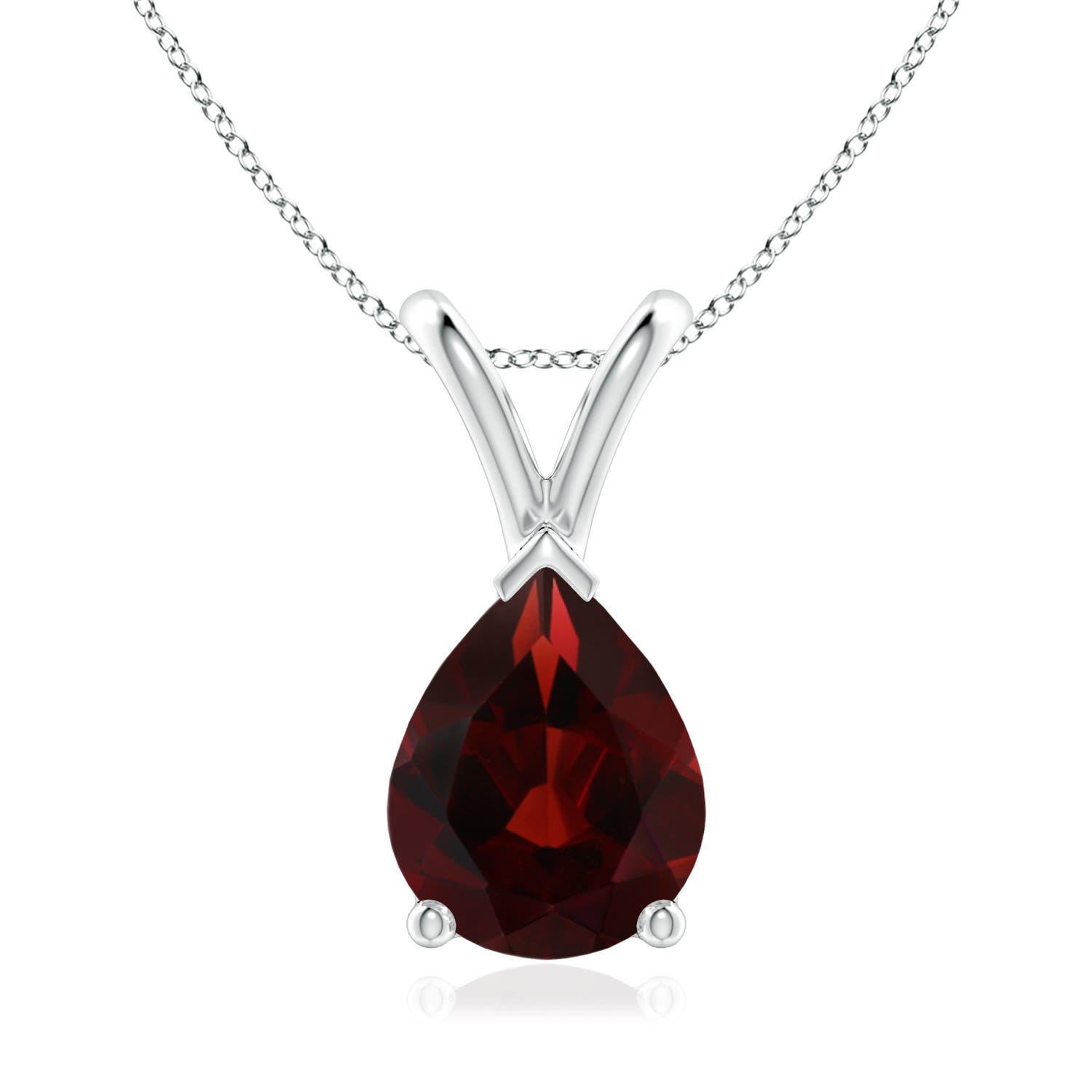 AA - Garnet / 1.8 CT / 14 KT White Gold