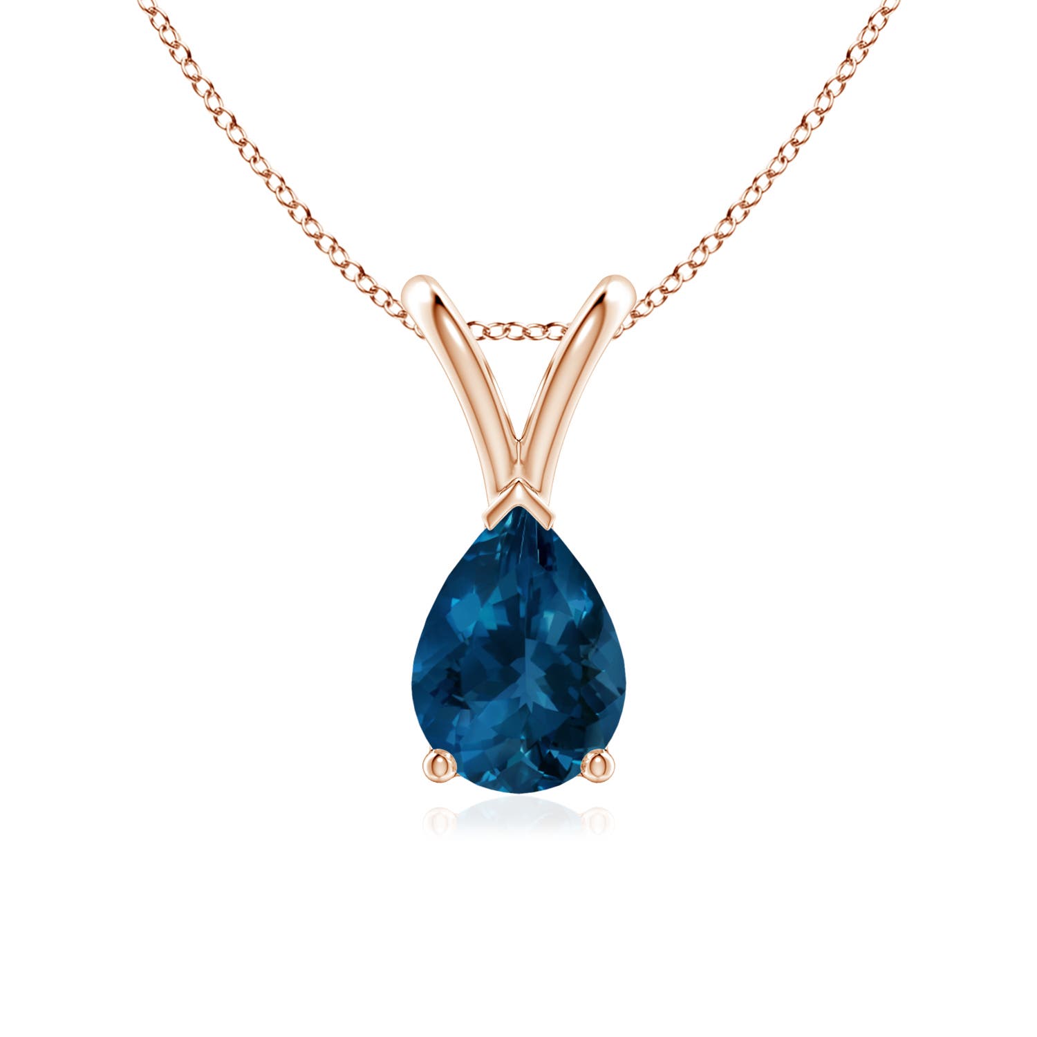 AAA - London Blue Topaz / 0.8 CT / 14 KT Rose Gold