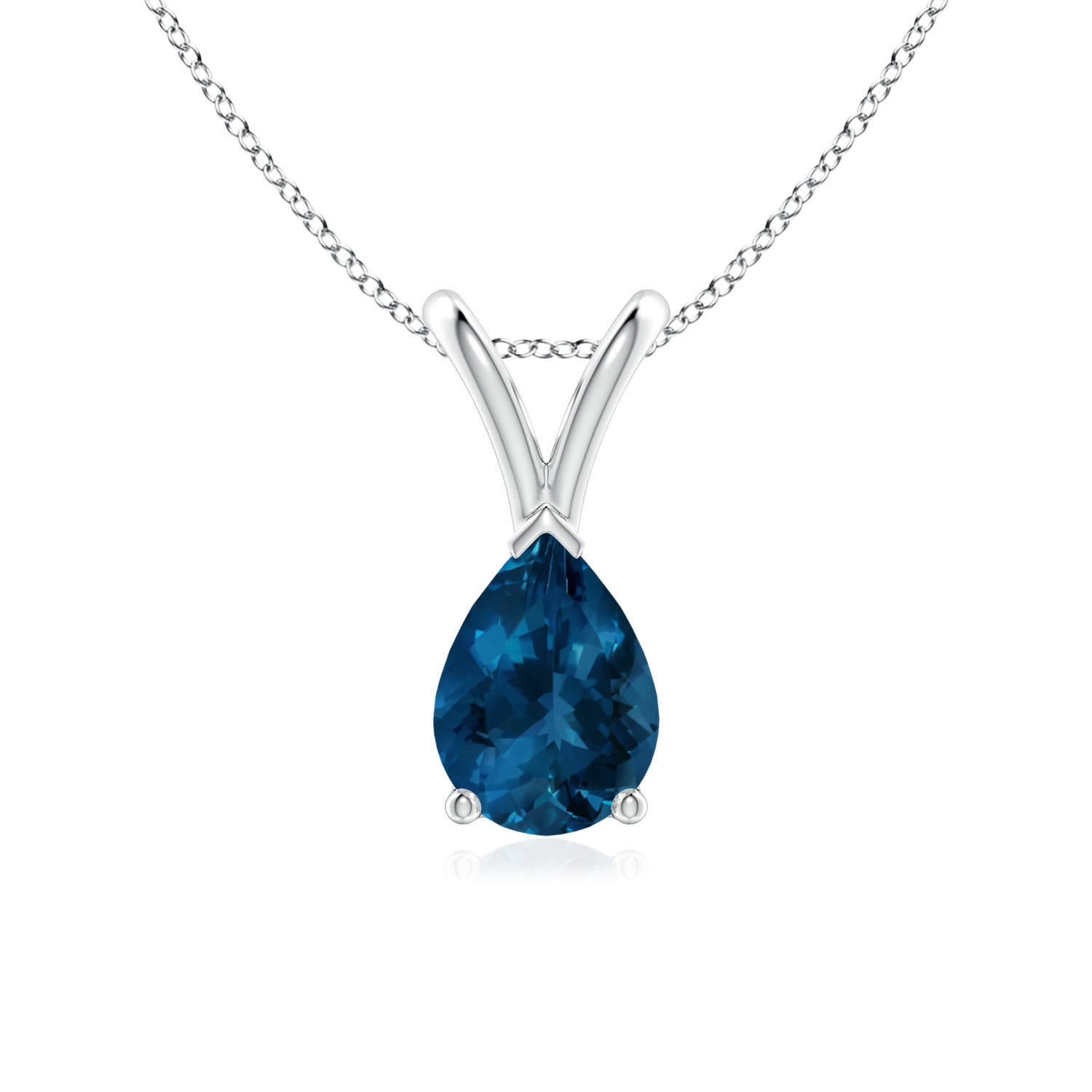 AAA - London Blue Topaz / 0.8 CT / 14 KT White Gold