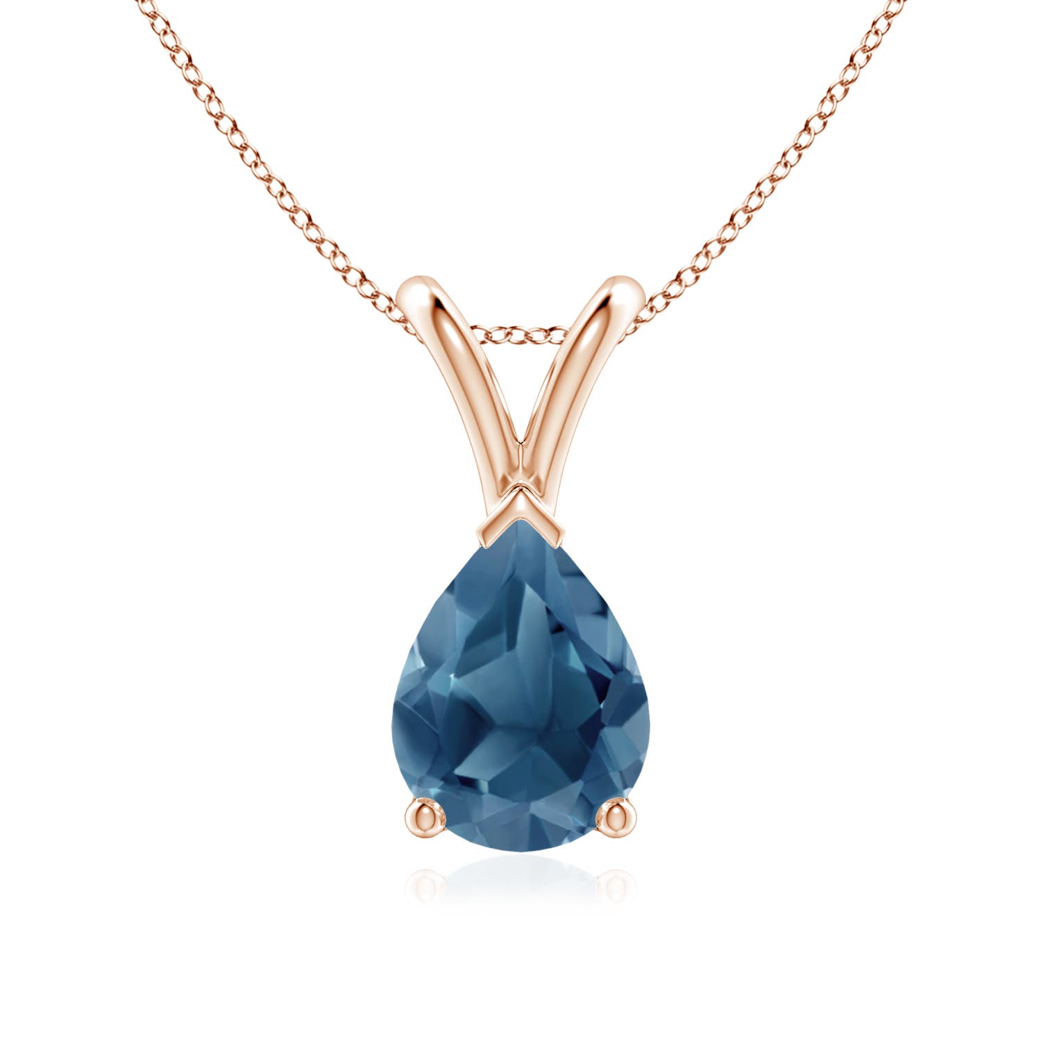 A - London Blue Topaz / 1.25 CT / 14 KT Rose Gold