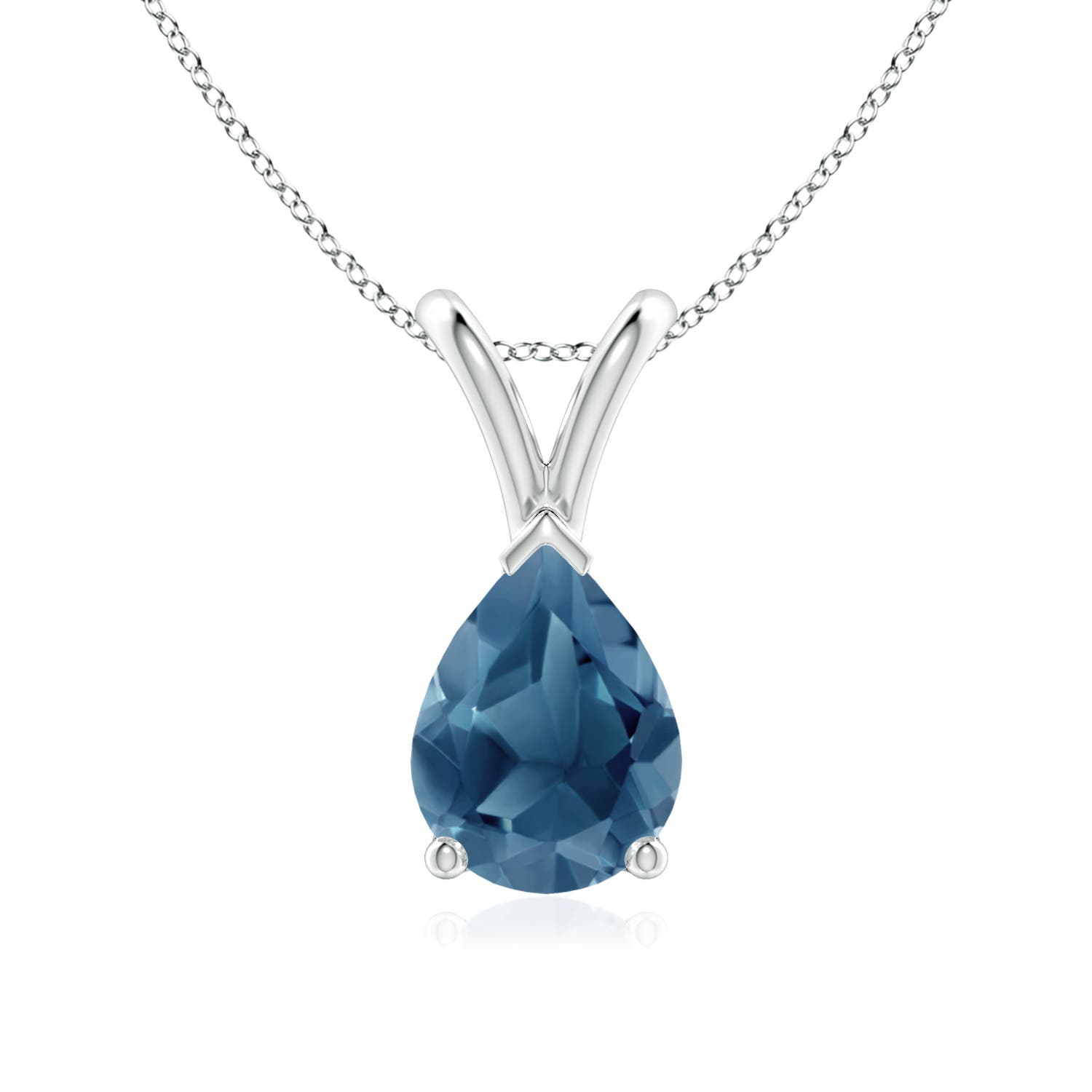 A - London Blue Topaz / 1.25 CT / 14 KT White Gold