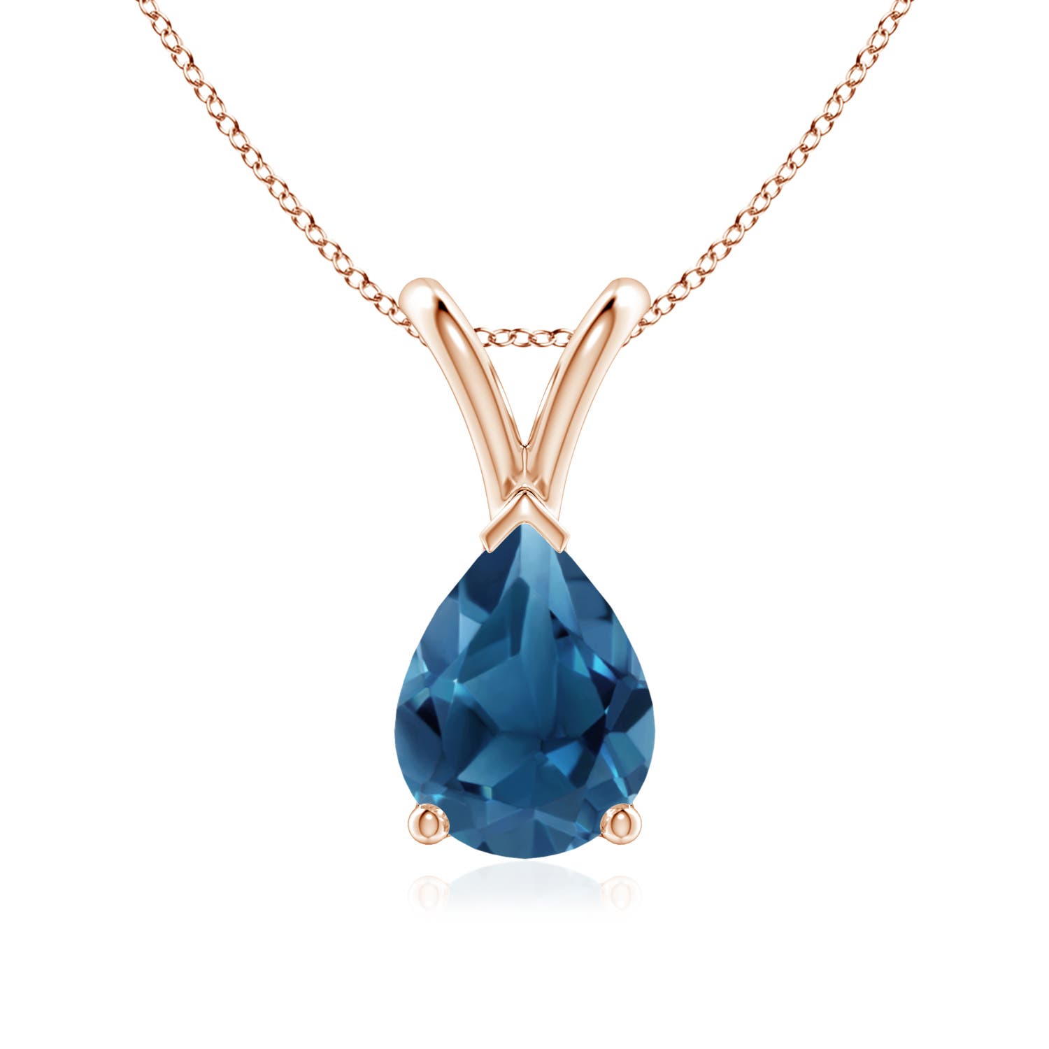 AA - London Blue Topaz / 1.25 CT / 14 KT Rose Gold