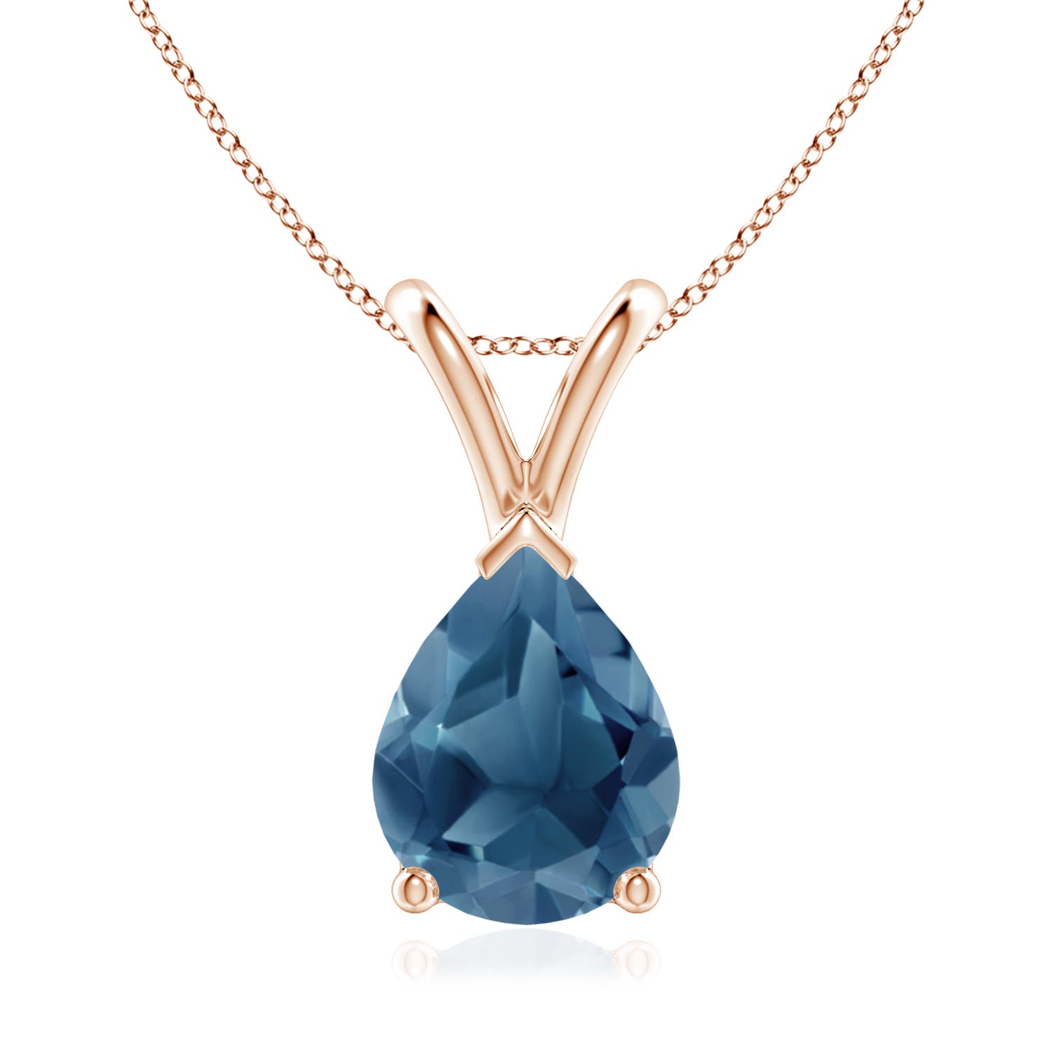 A - London Blue Topaz / 1.9 CT / 14 KT Rose Gold