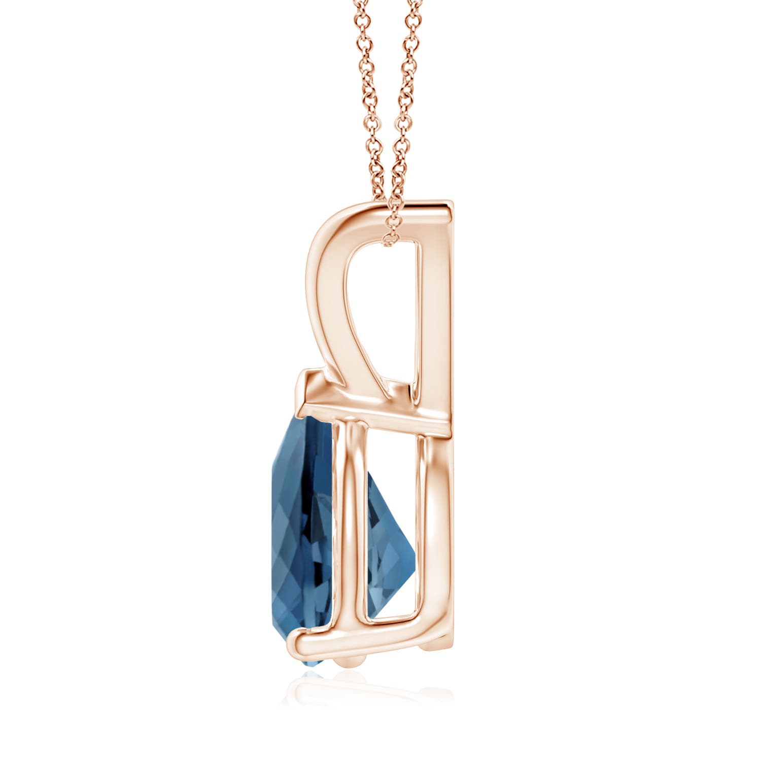 A - London Blue Topaz / 1.9 CT / 14 KT Rose Gold