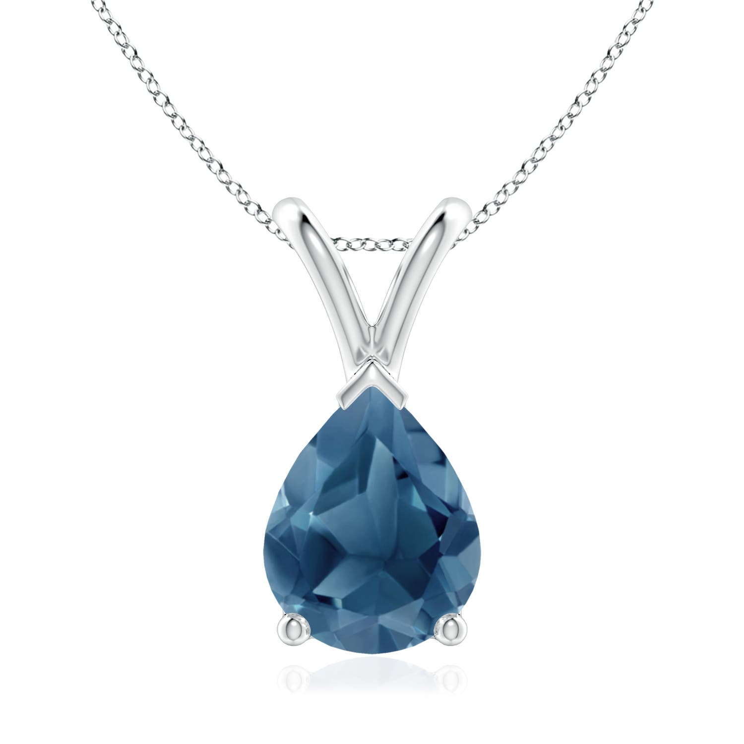 A - London Blue Topaz / 1.9 CT / 14 KT White Gold