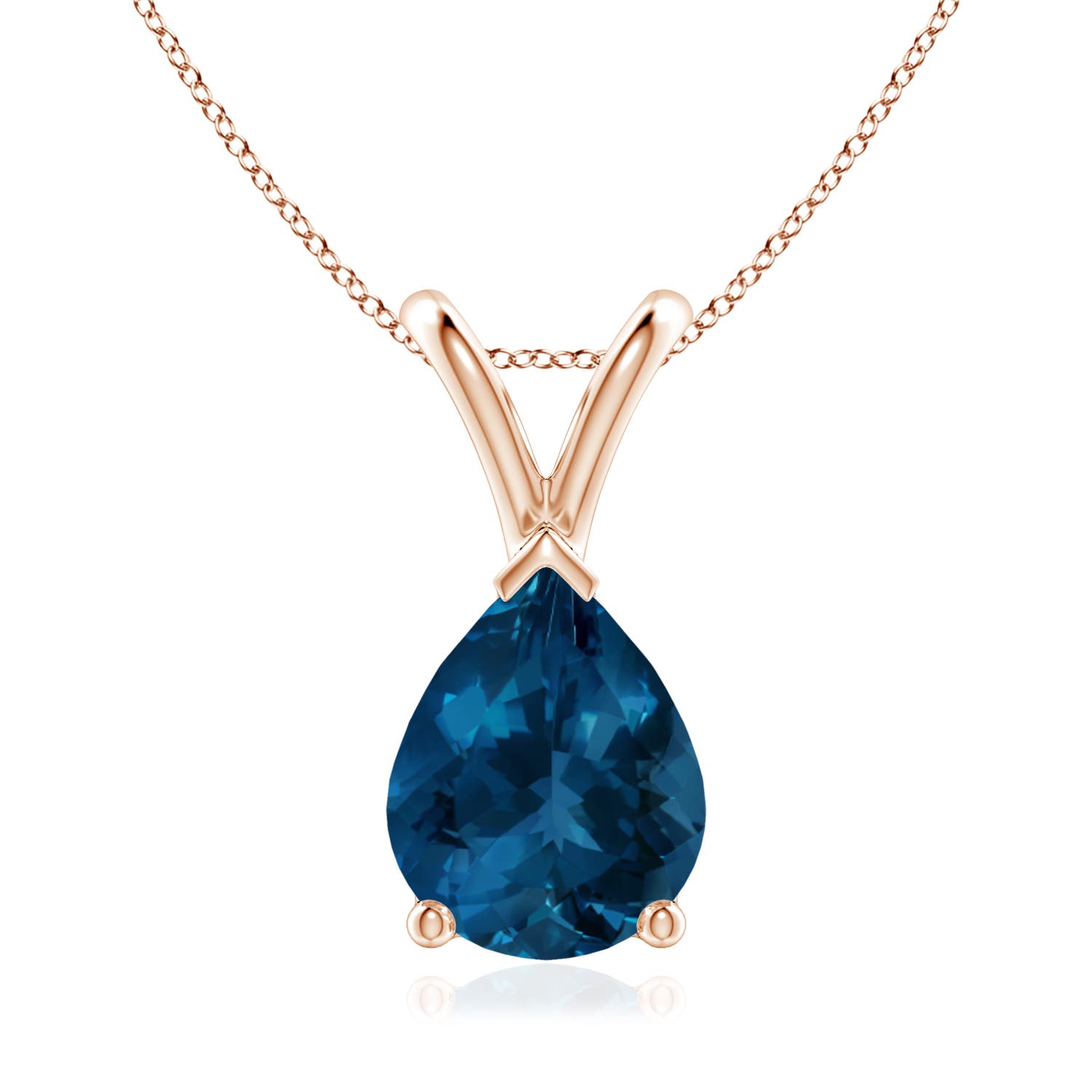 AAA - London Blue Topaz / 1.9 CT / 14 KT Rose Gold