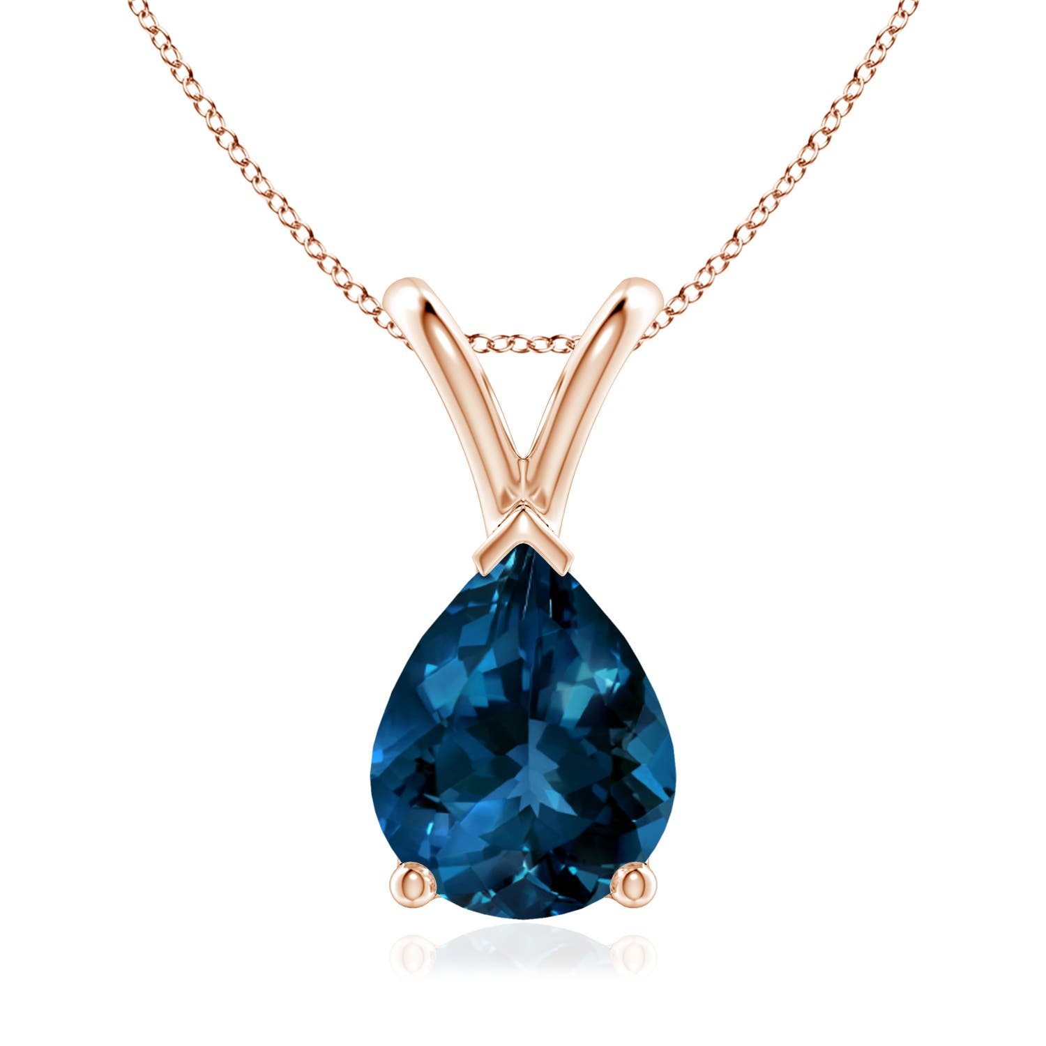 AAAA - London Blue Topaz / 1.9 CT / 14 KT Rose Gold