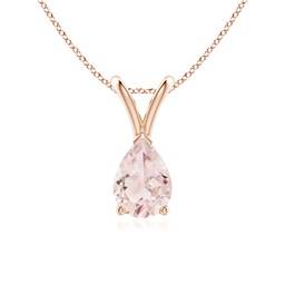 Solitaire Rose Gold Morganite Necklaces & Pendants