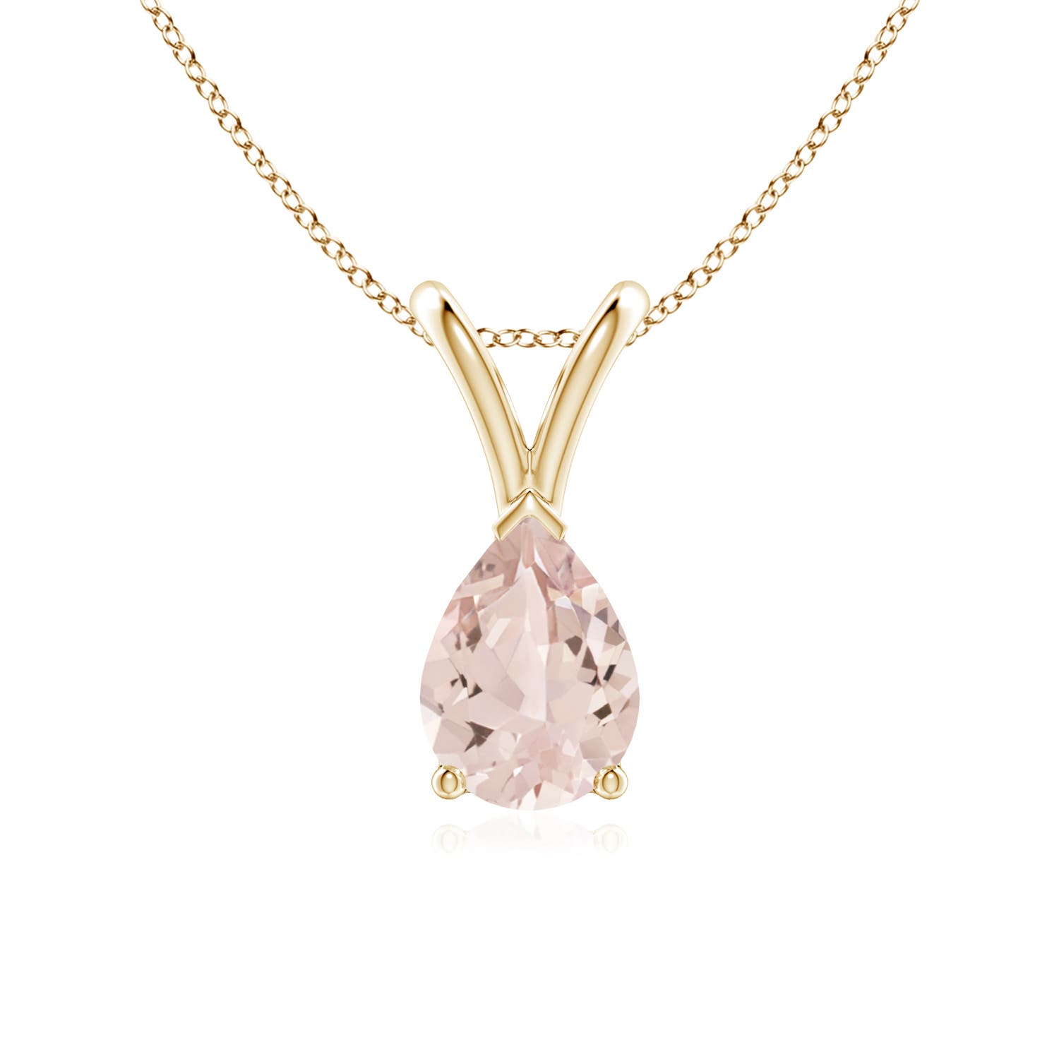 AA - Morganite / 0.6 CT / 14 KT Yellow Gold