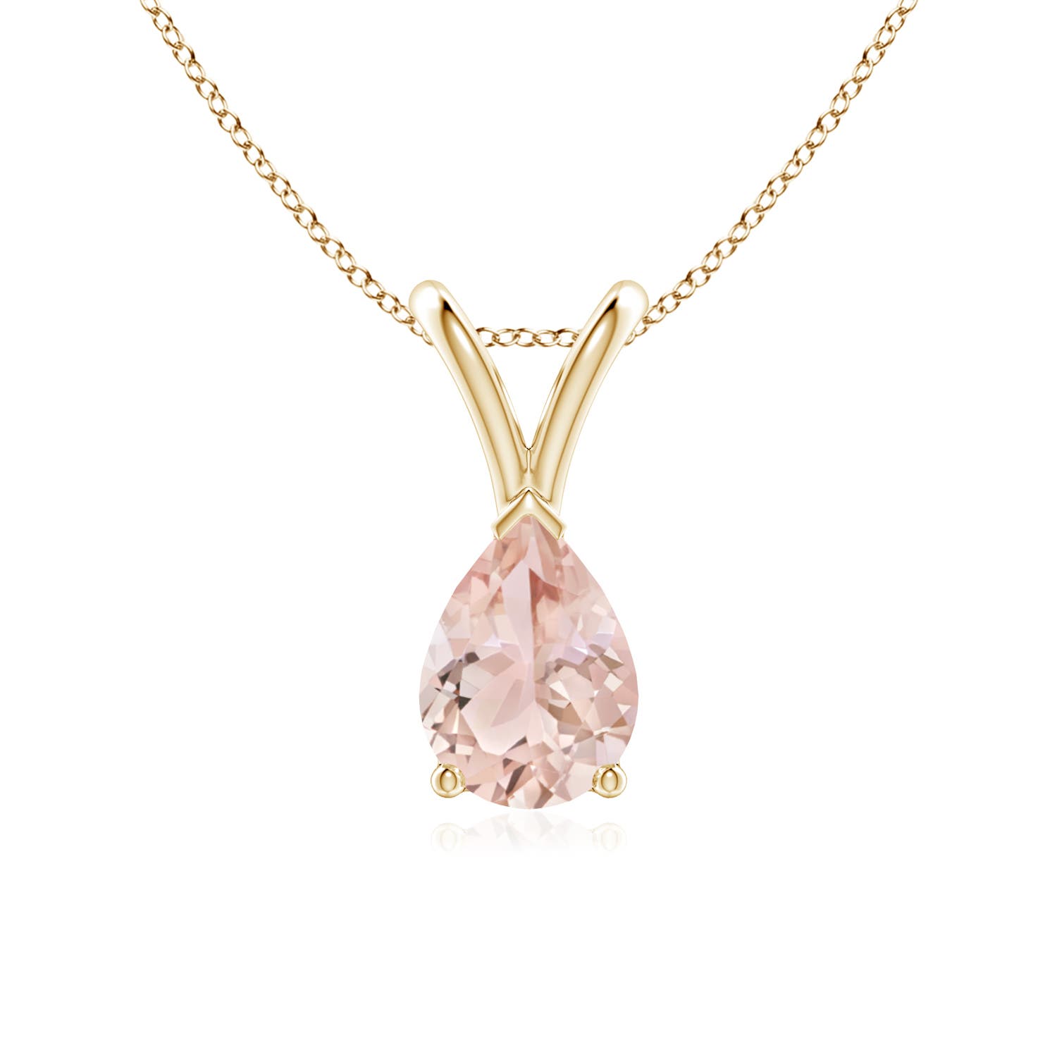 AAA - Morganite / 0.6 CT / 14 KT Yellow Gold