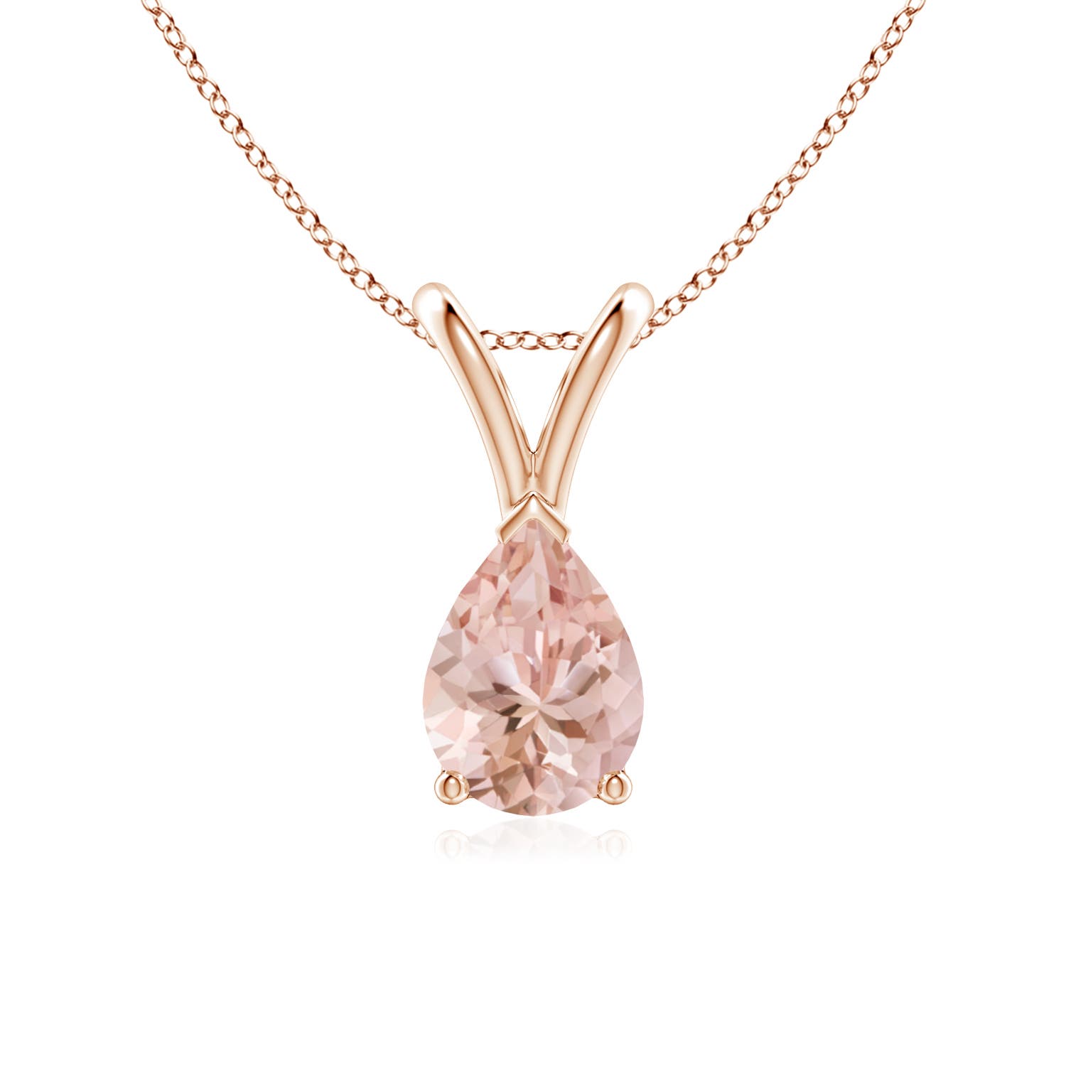 AAAA - Morganite / 0.6 CT / 14 KT Rose Gold