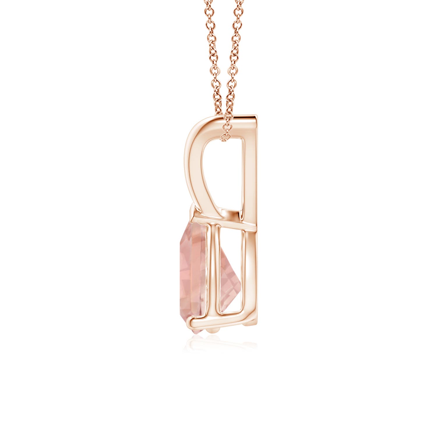 AAAA - Morganite / 0.6 CT / 14 KT Rose Gold