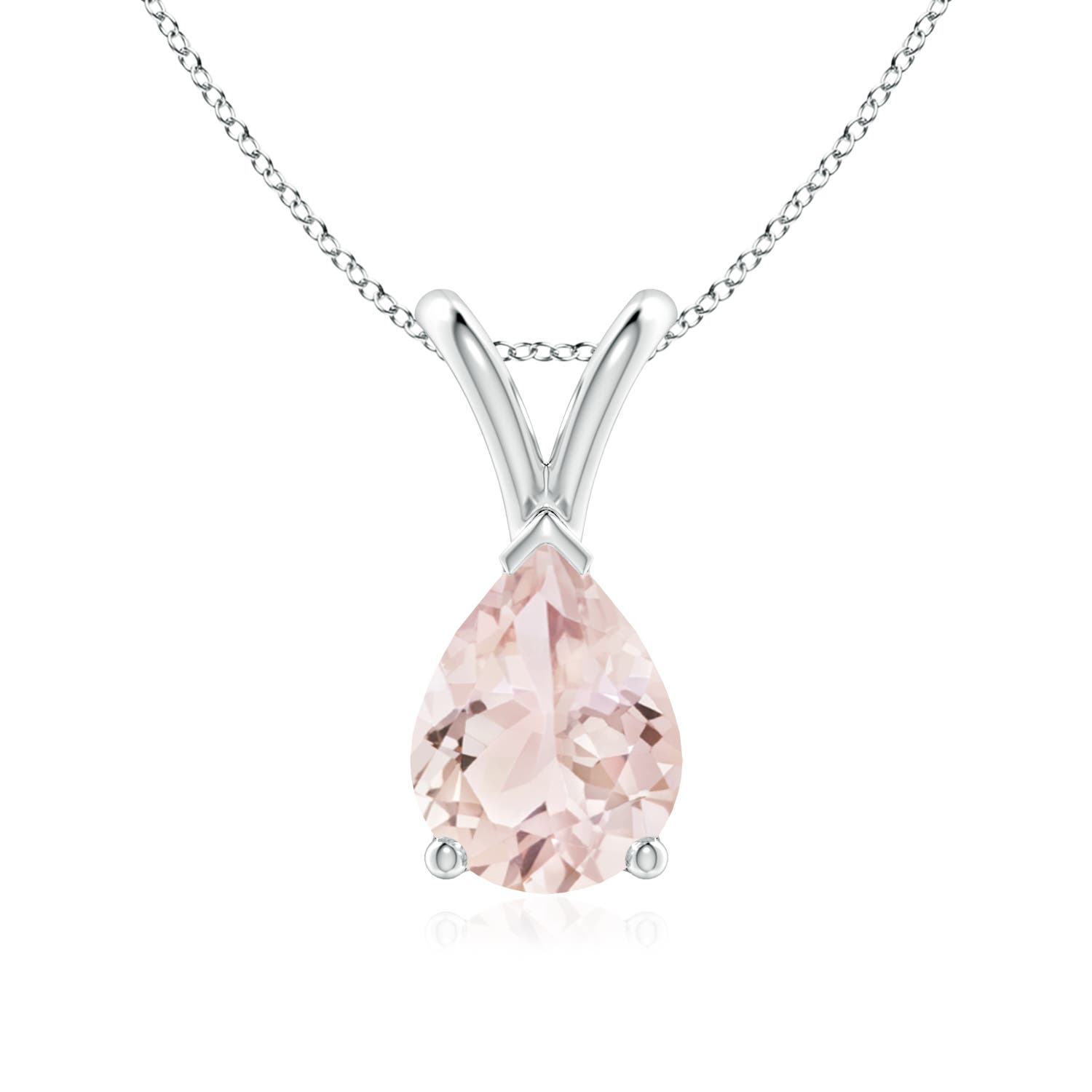 A - Morganite / 0.95 CT / 14 KT White Gold