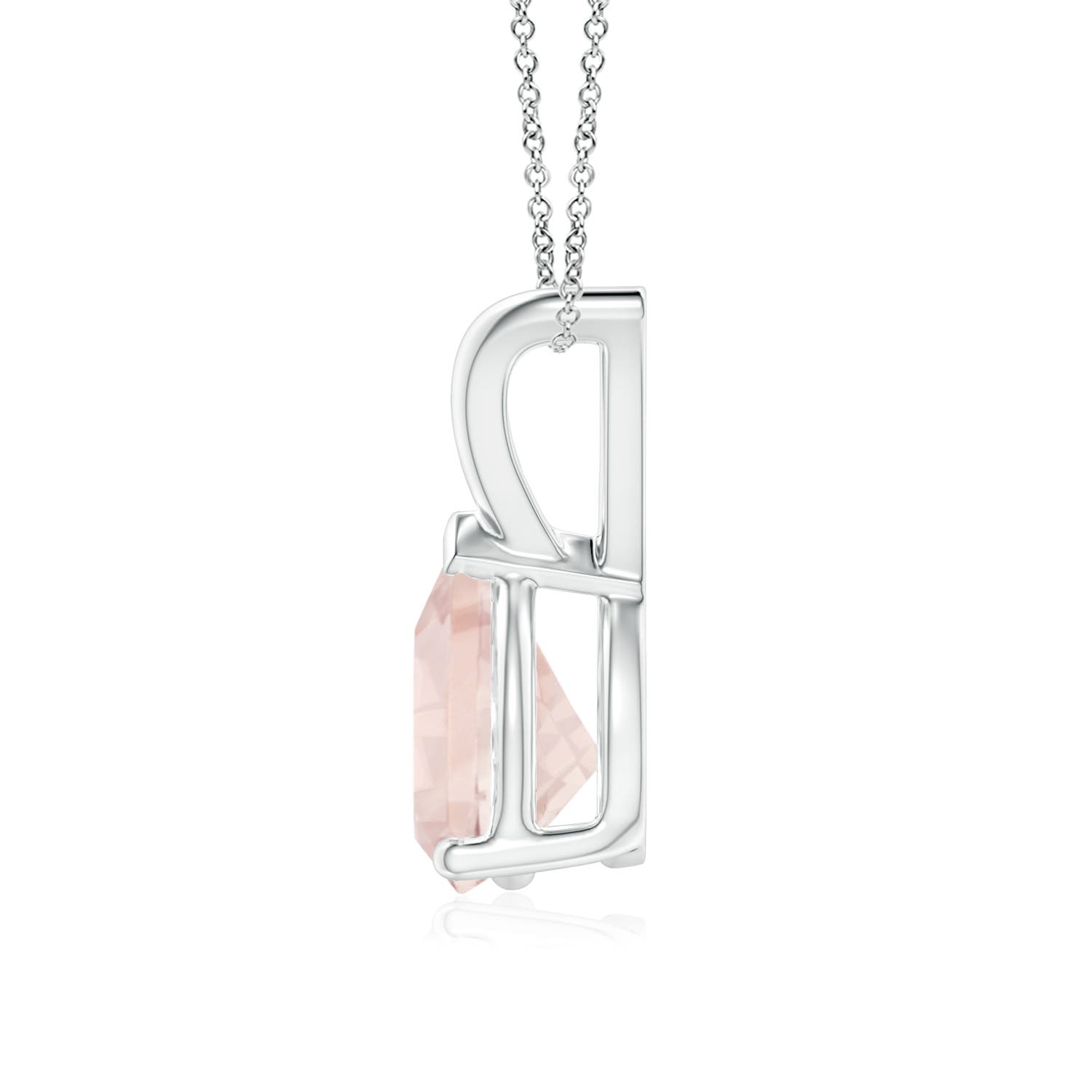 A - Morganite / 0.95 CT / 14 KT White Gold