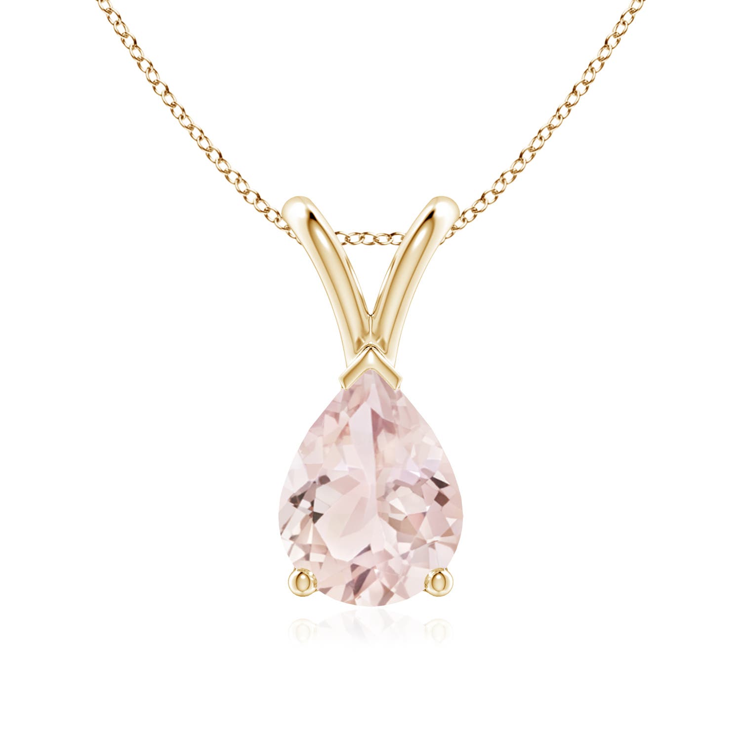 A - Morganite / 0.95 CT / 14 KT Yellow Gold