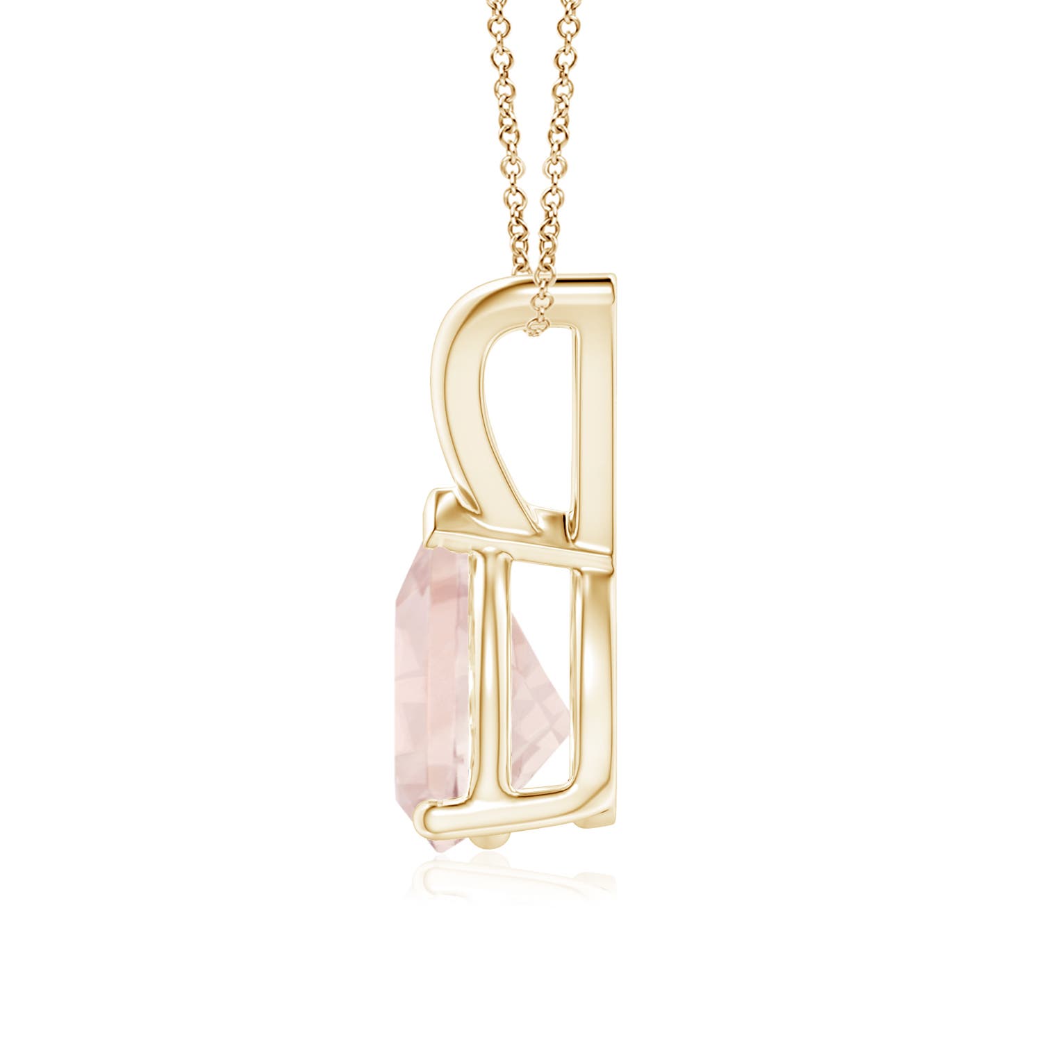 A - Morganite / 0.95 CT / 14 KT Yellow Gold