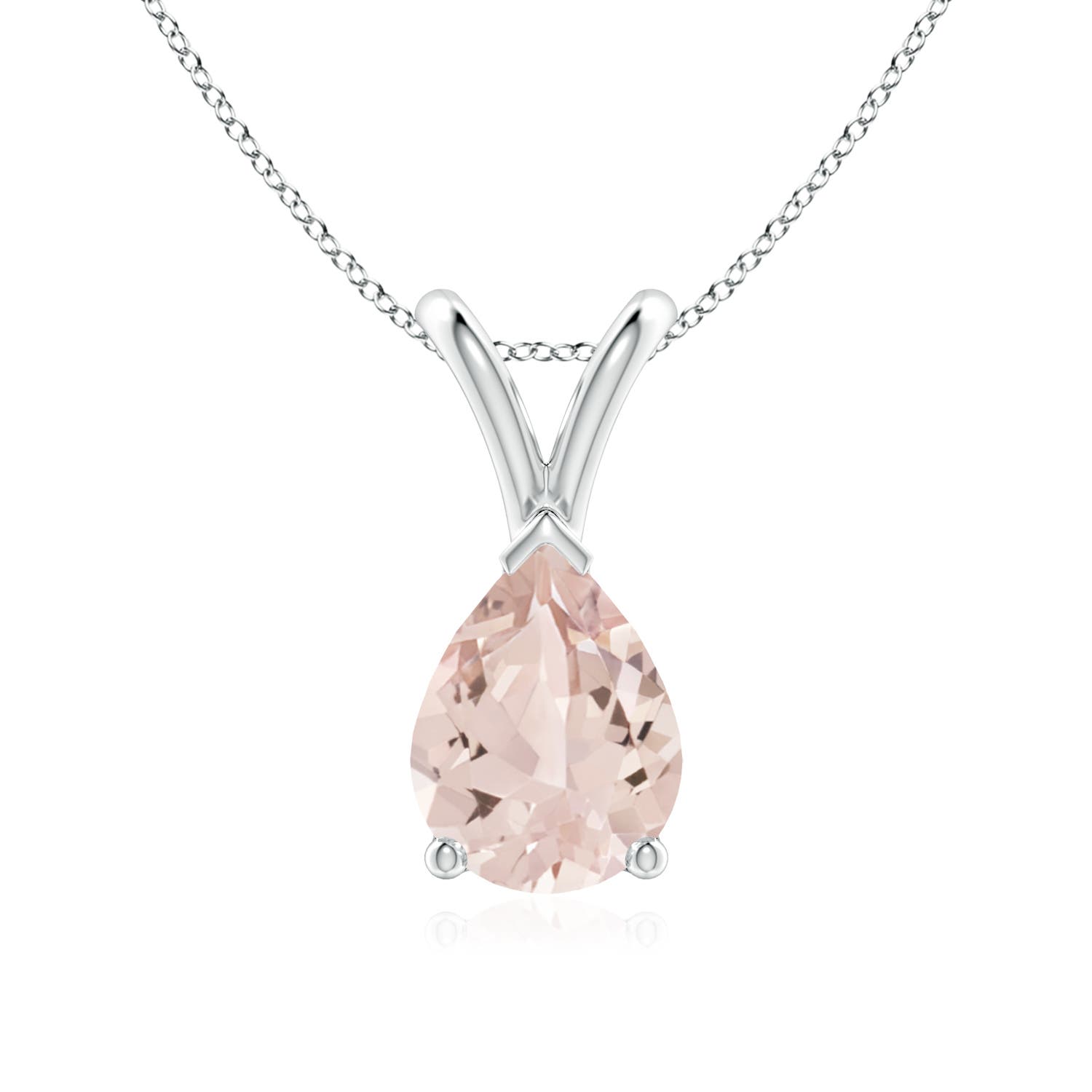 AA - Morganite / 0.95 CT / 14 KT White Gold