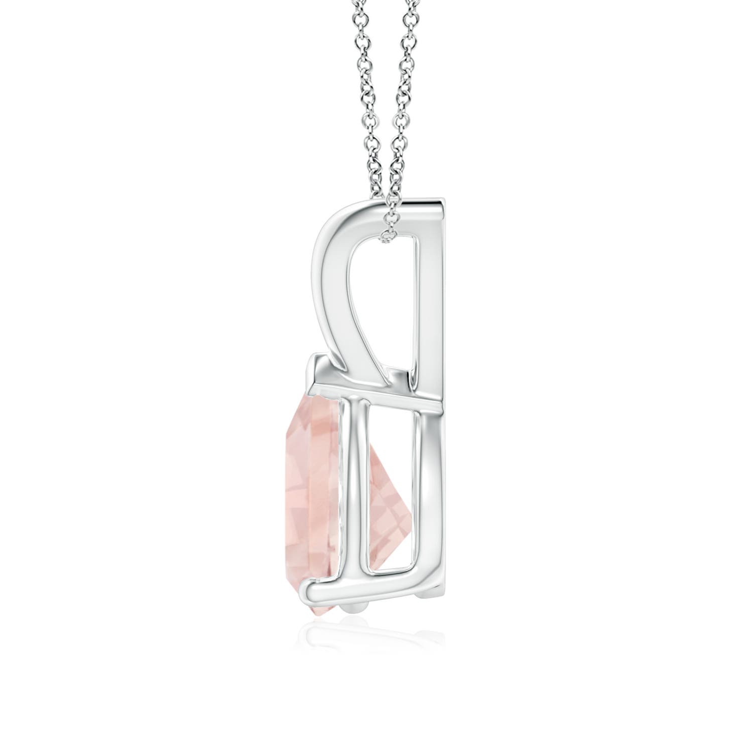 AA - Morganite / 0.95 CT / 14 KT White Gold