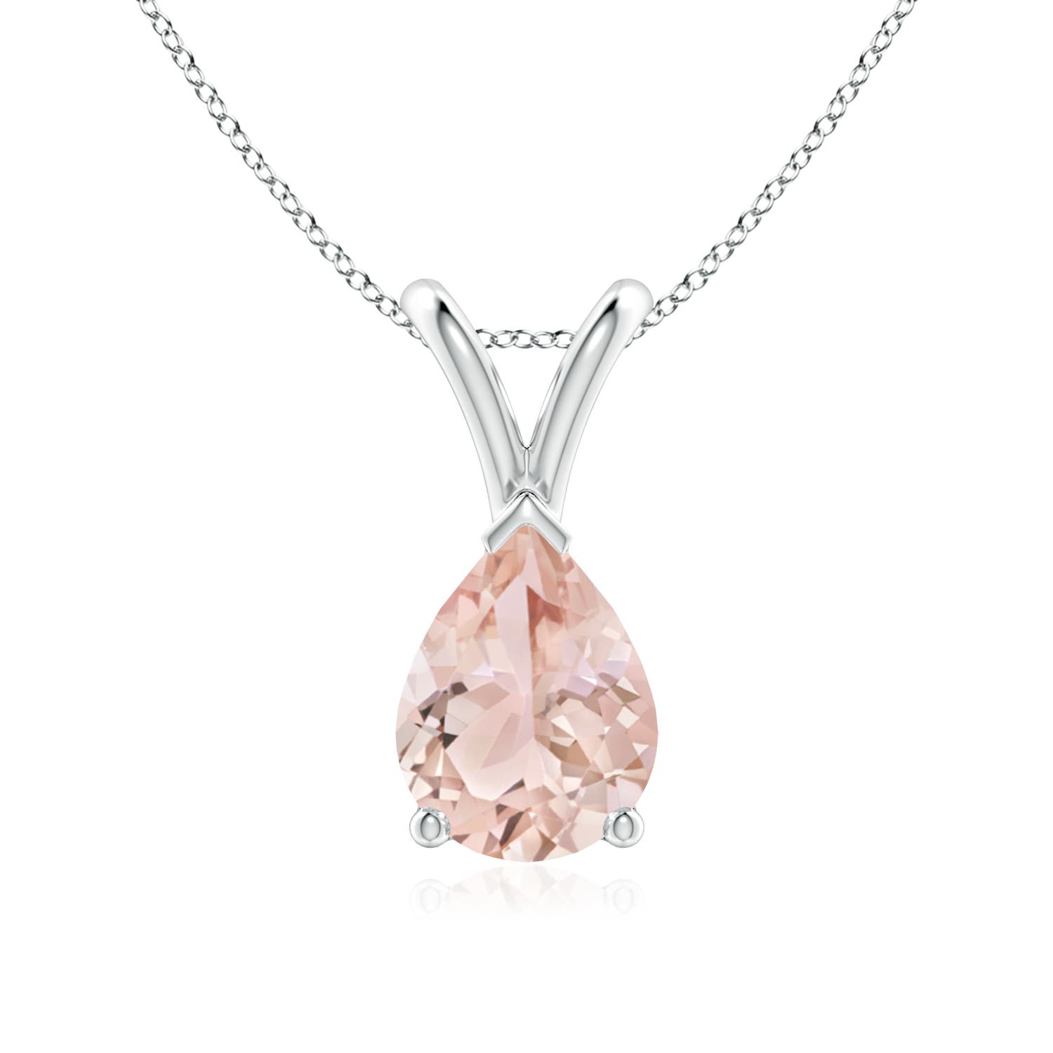 AAA - Morganite / 0.95 CT / 14 KT White Gold