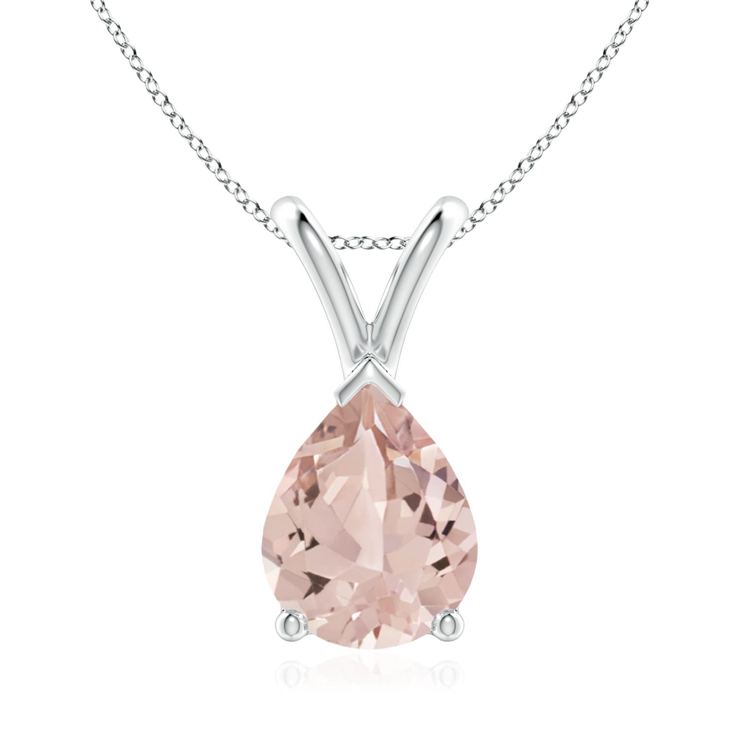 AA - Morganite / 1.4 CT / 14 KT White Gold