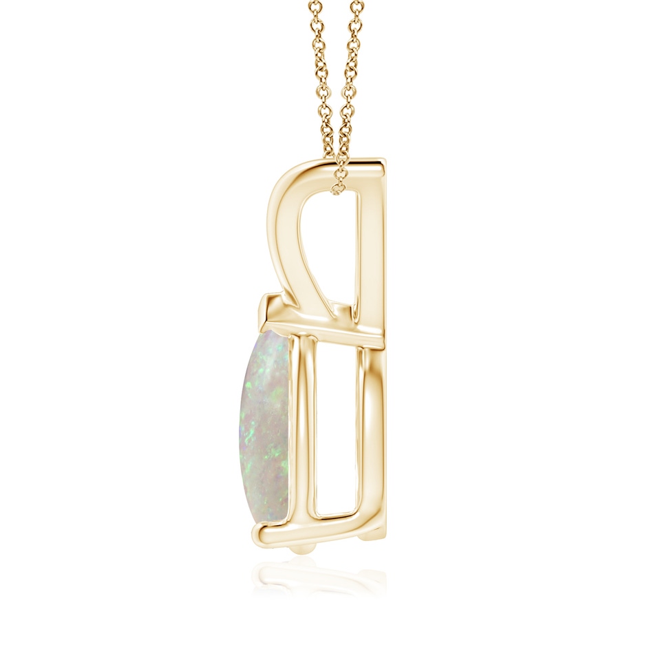 10x7mm AAA V-Bale Pear-Shaped Opal Solitaire Pendant in Yellow Gold side 199