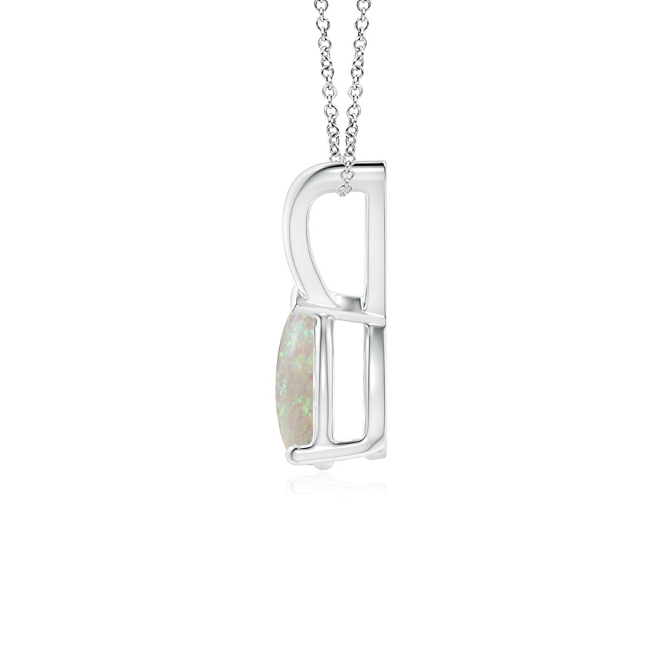 7x5mm AAA V-Bale Pear-Shaped Opal Solitaire Pendant in S999 Silver side 199