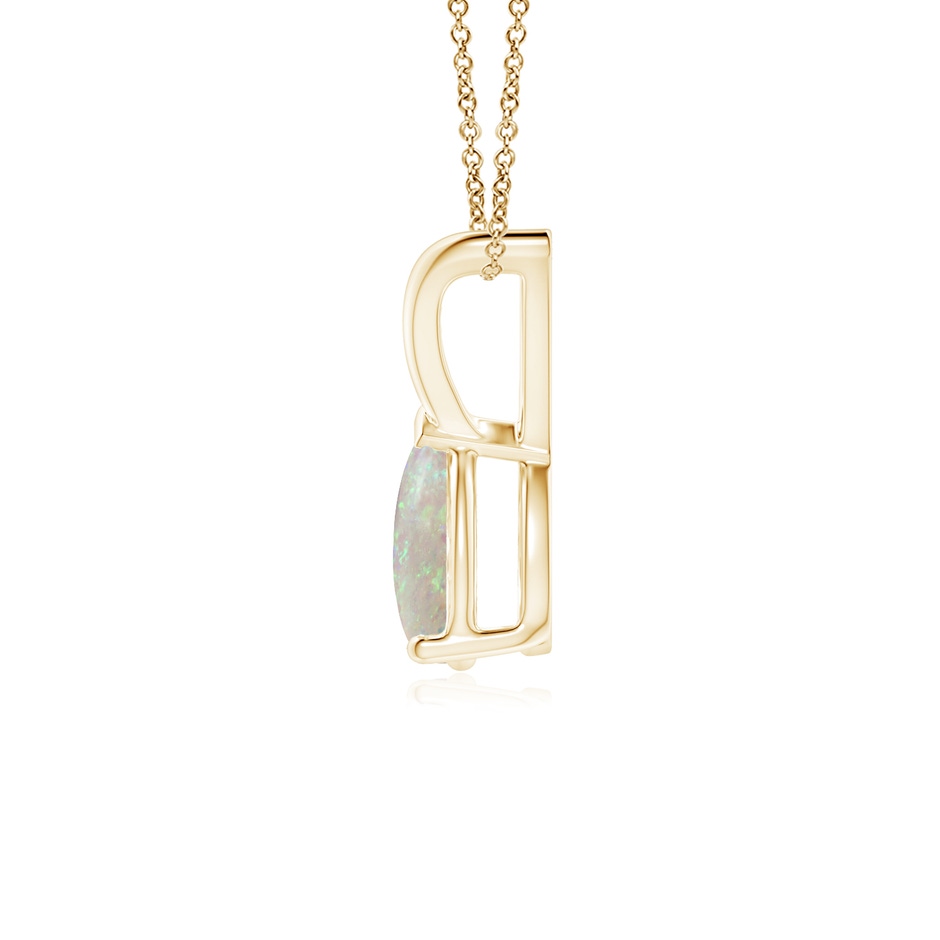 7x5mm AAA V-Bale Pear-Shaped Opal Solitaire Pendant in Yellow Gold side 199