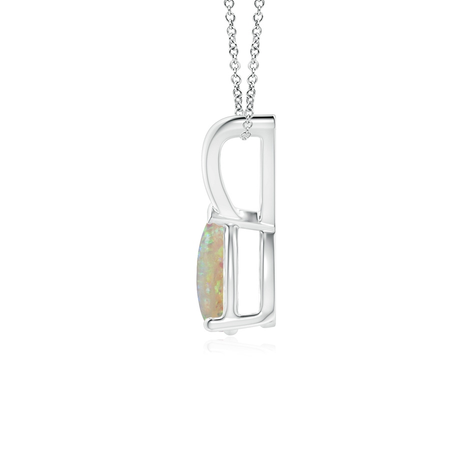7x5mm AAAA V-Bale Pear-Shaped Opal Solitaire Pendant in S999 Silver side 199