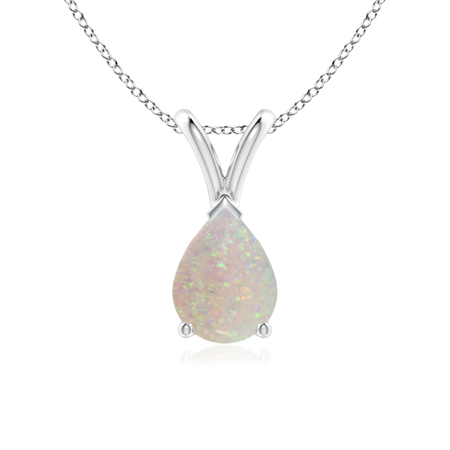 AA - Opal / 0.7 CT / 14 KT White Gold