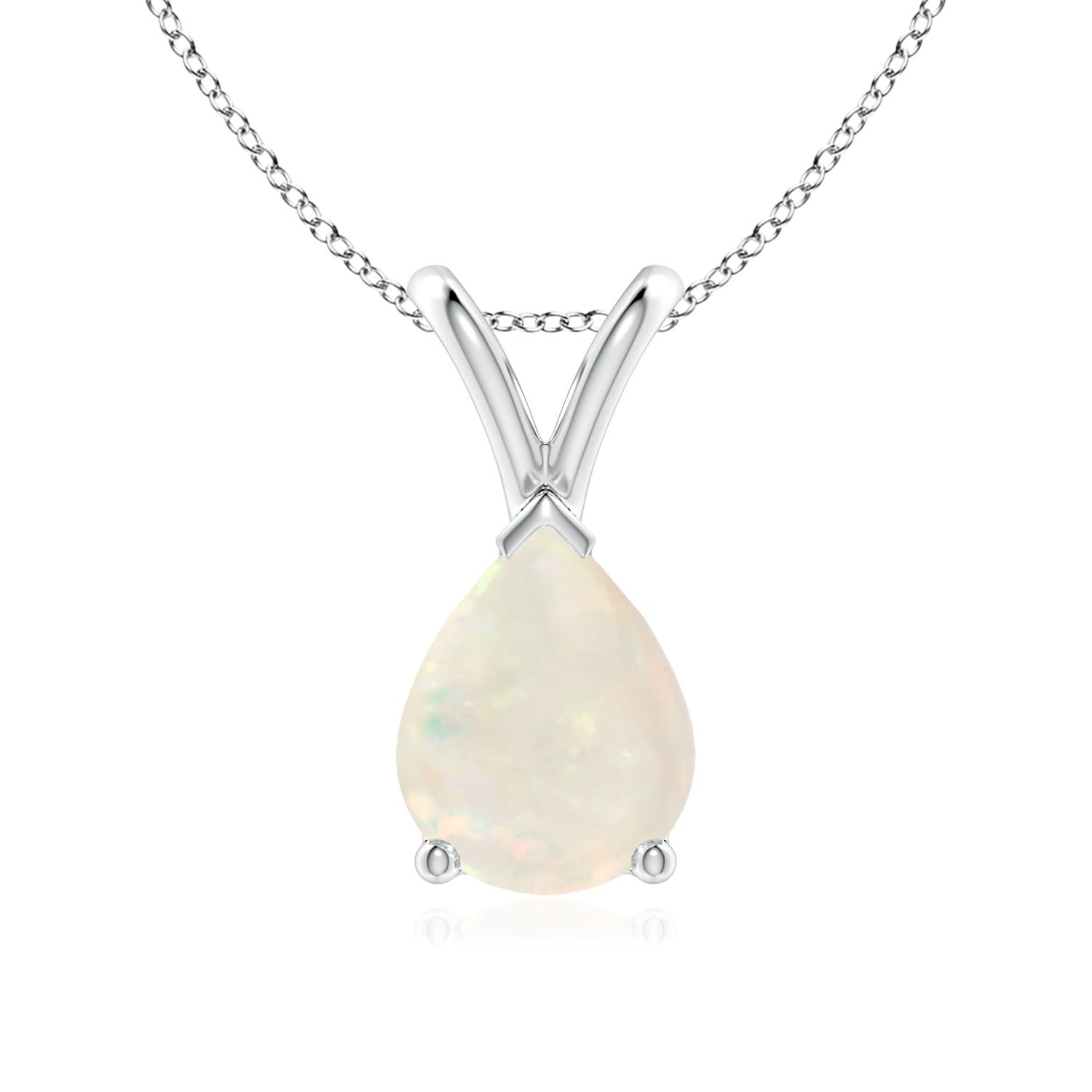 A - Opal / 0.9 CT / 14 KT White Gold