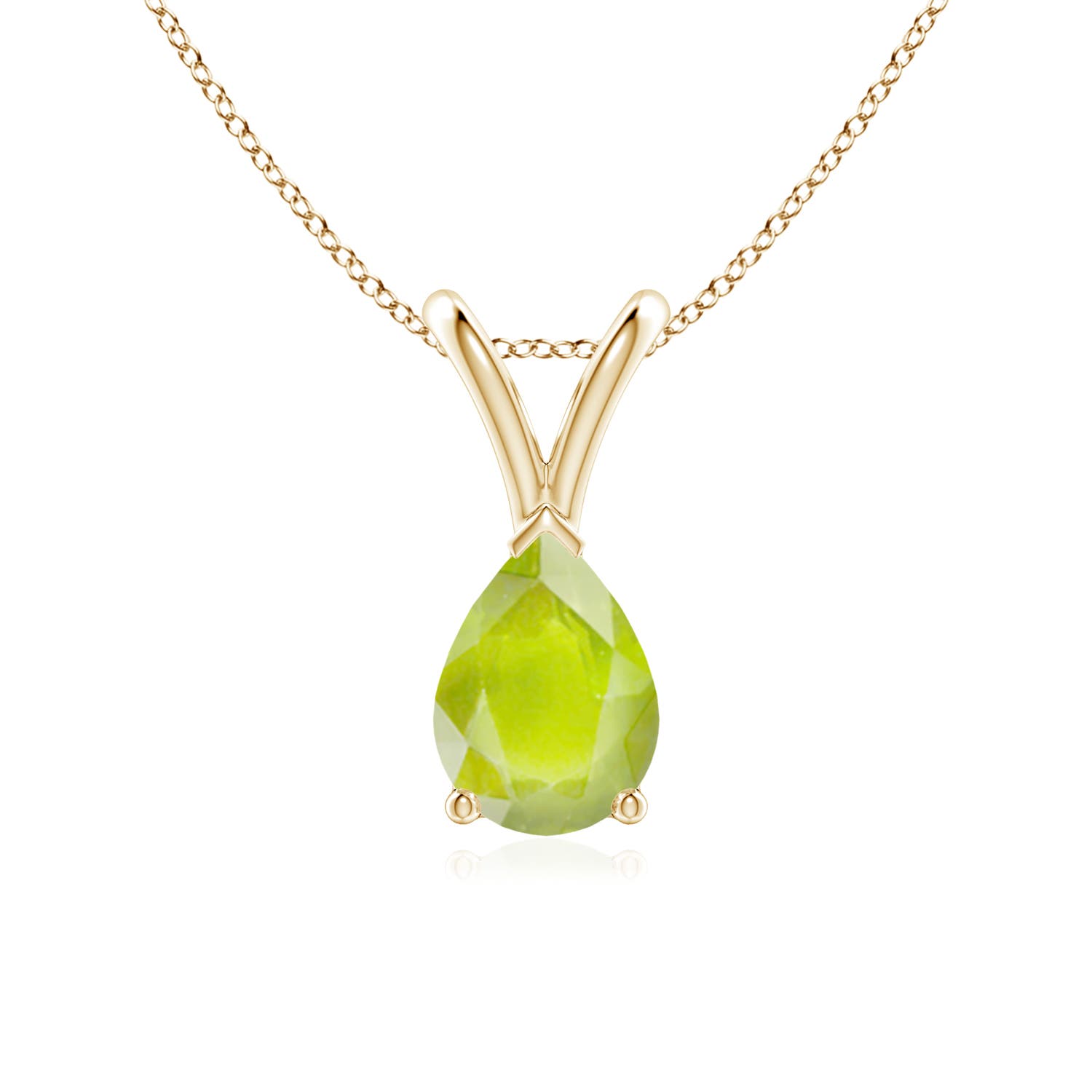 A - Peridot / 0.7 CT / 14 KT Yellow Gold