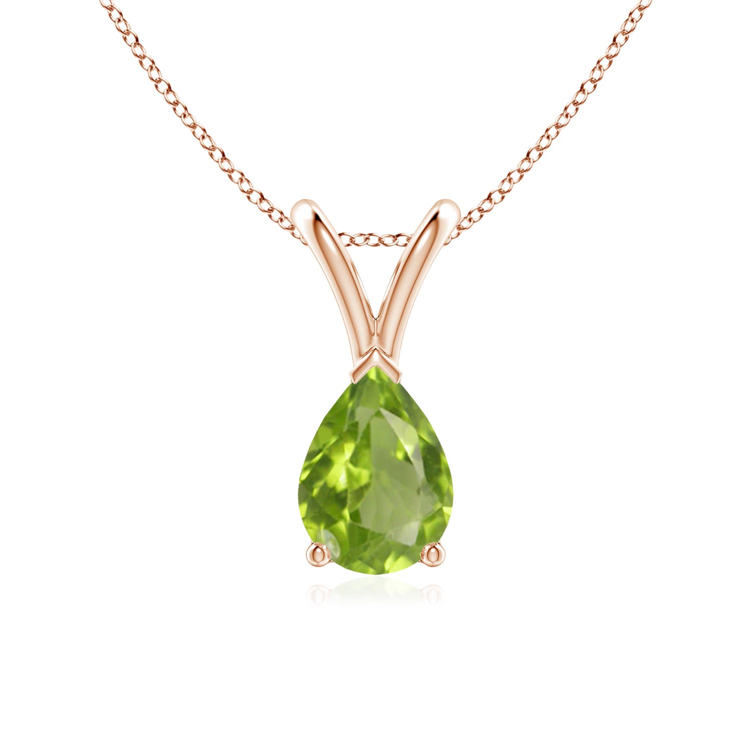 AA - Peridot / 0.7 CT / 14 KT Rose Gold