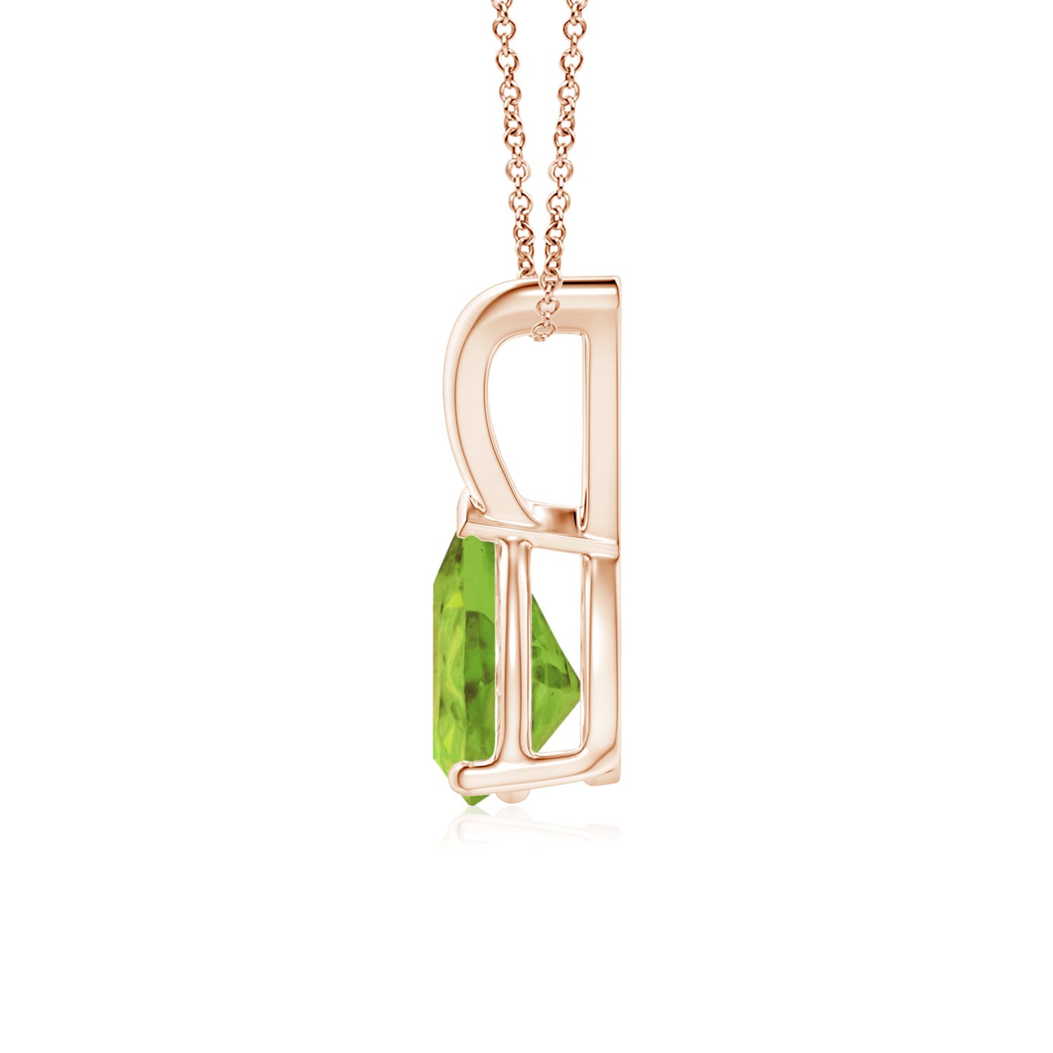 AA - Peridot / 0.7 CT / 14 KT Rose Gold