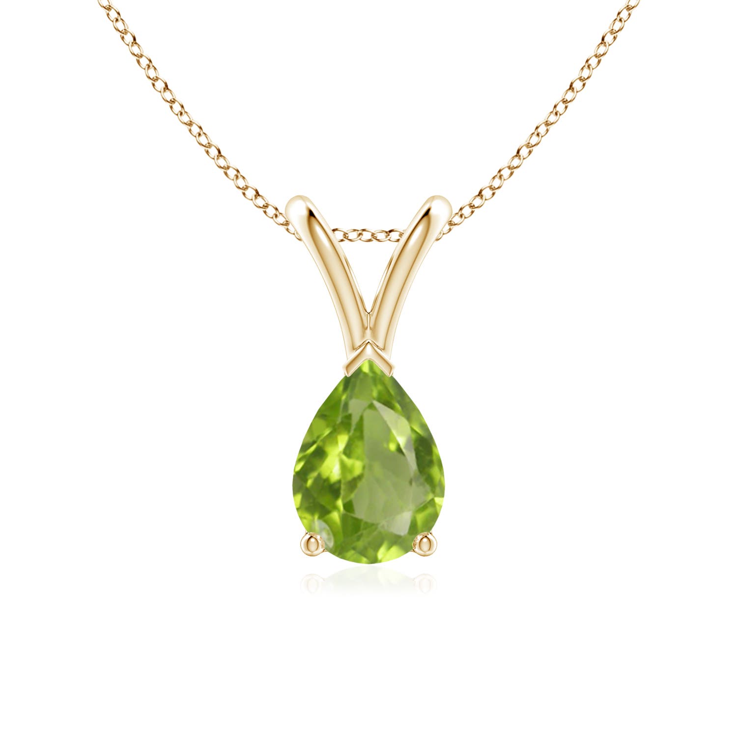 AA - Peridot / 0.7 CT / 14 KT Yellow Gold