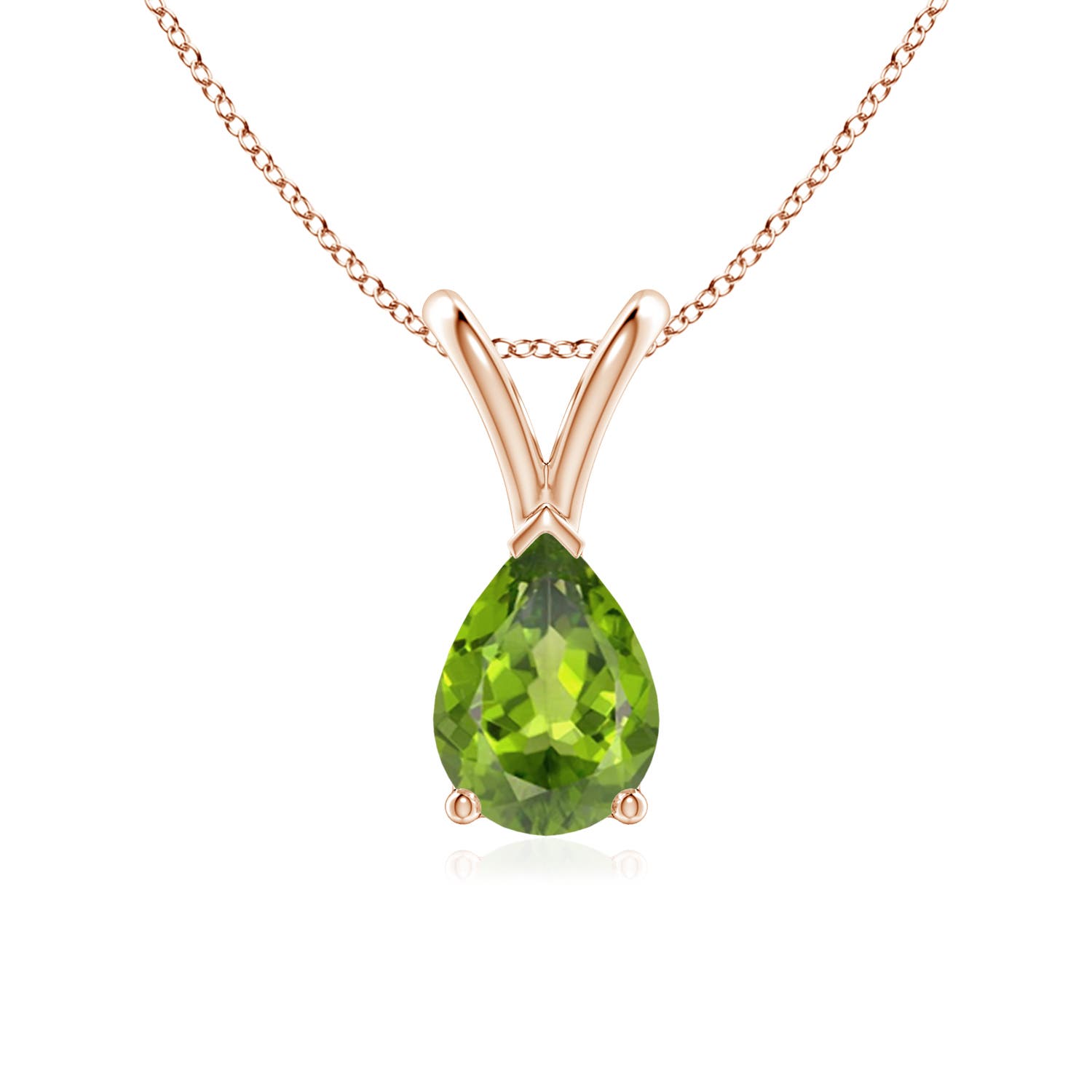 AAA - Peridot / 0.7 CT / 14 KT Rose Gold