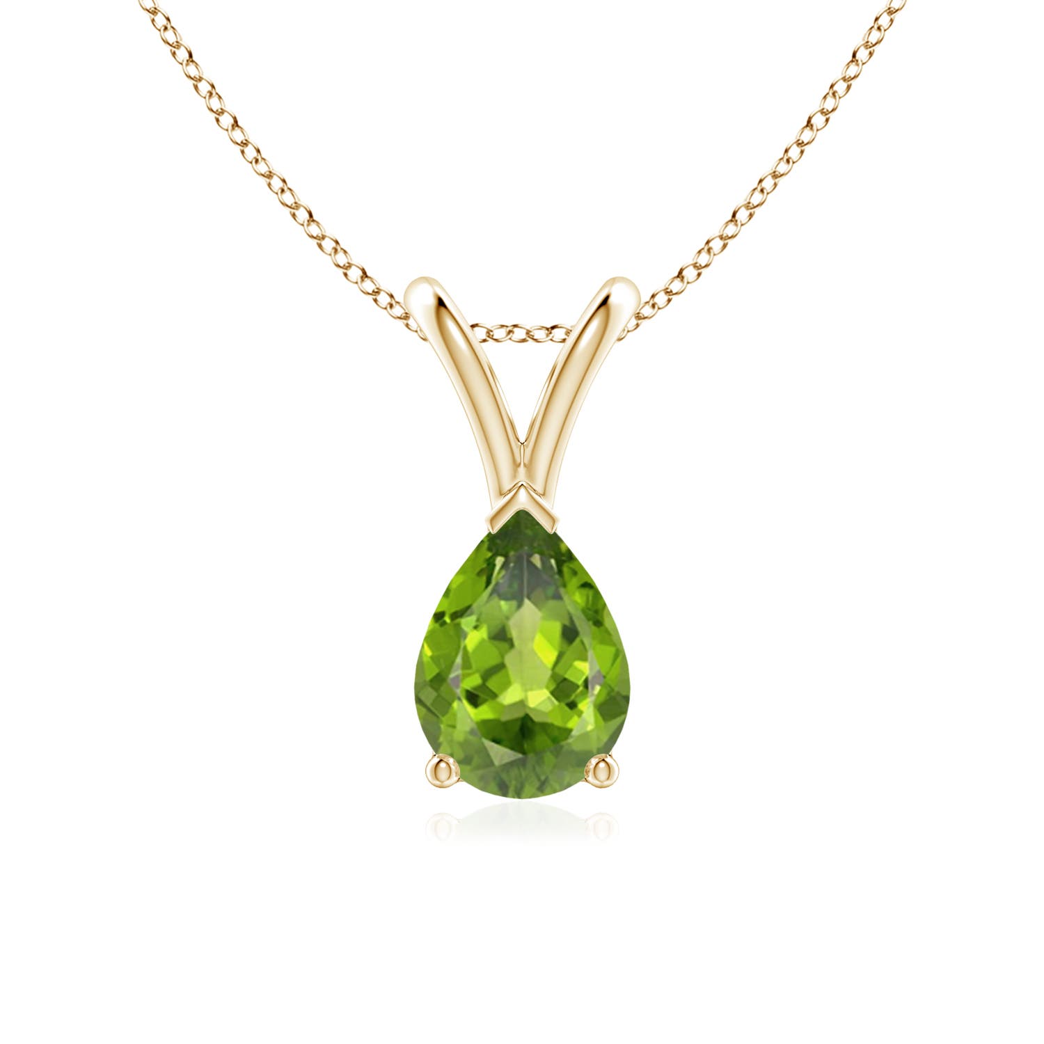 AAA - Peridot / 0.7 CT / 14 KT Yellow Gold