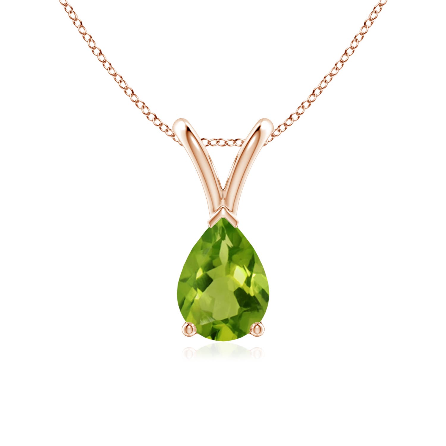 AAAA - Peridot / 0.7 CT / 14 KT Rose Gold