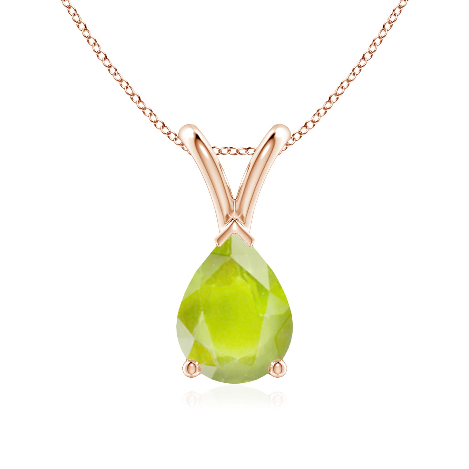 A - Peridot / 1.1 CT / 14 KT Rose Gold