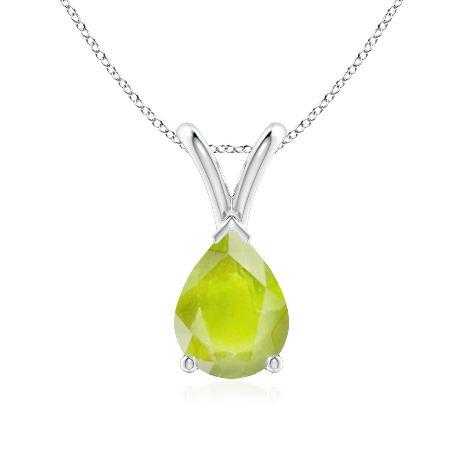 A - Peridot / 1.1 CT / 14 KT White Gold