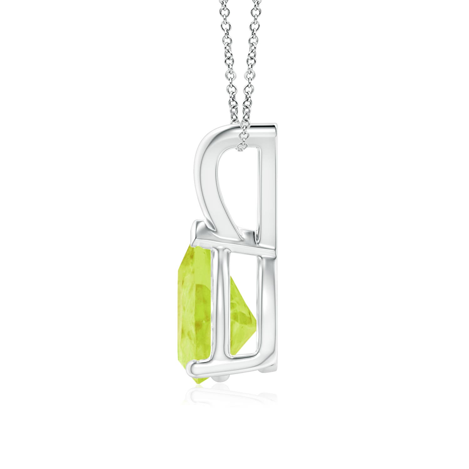 A - Peridot / 1.1 CT / 14 KT White Gold