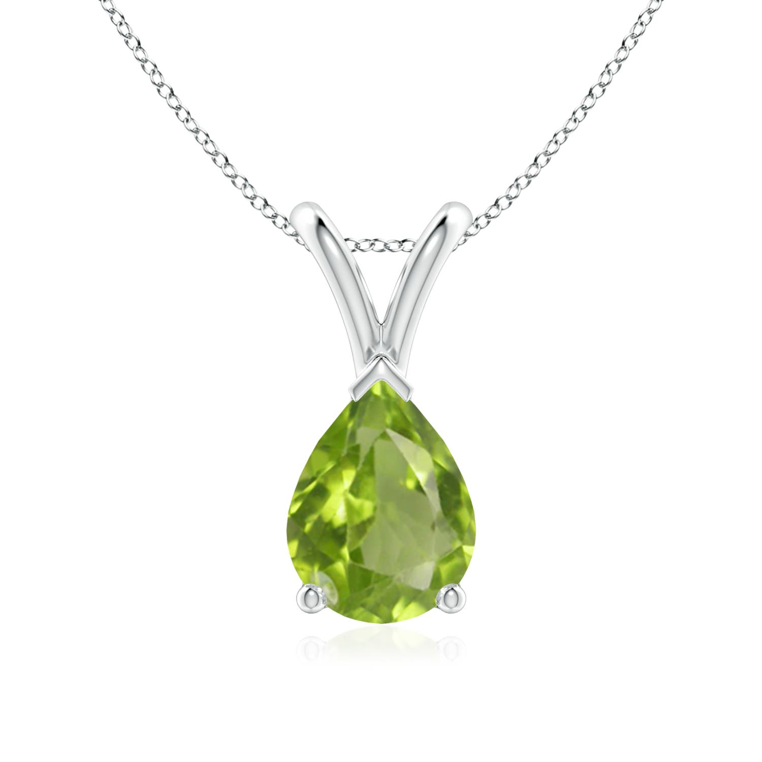 AA - Peridot / 1.1 CT / 14 KT White Gold