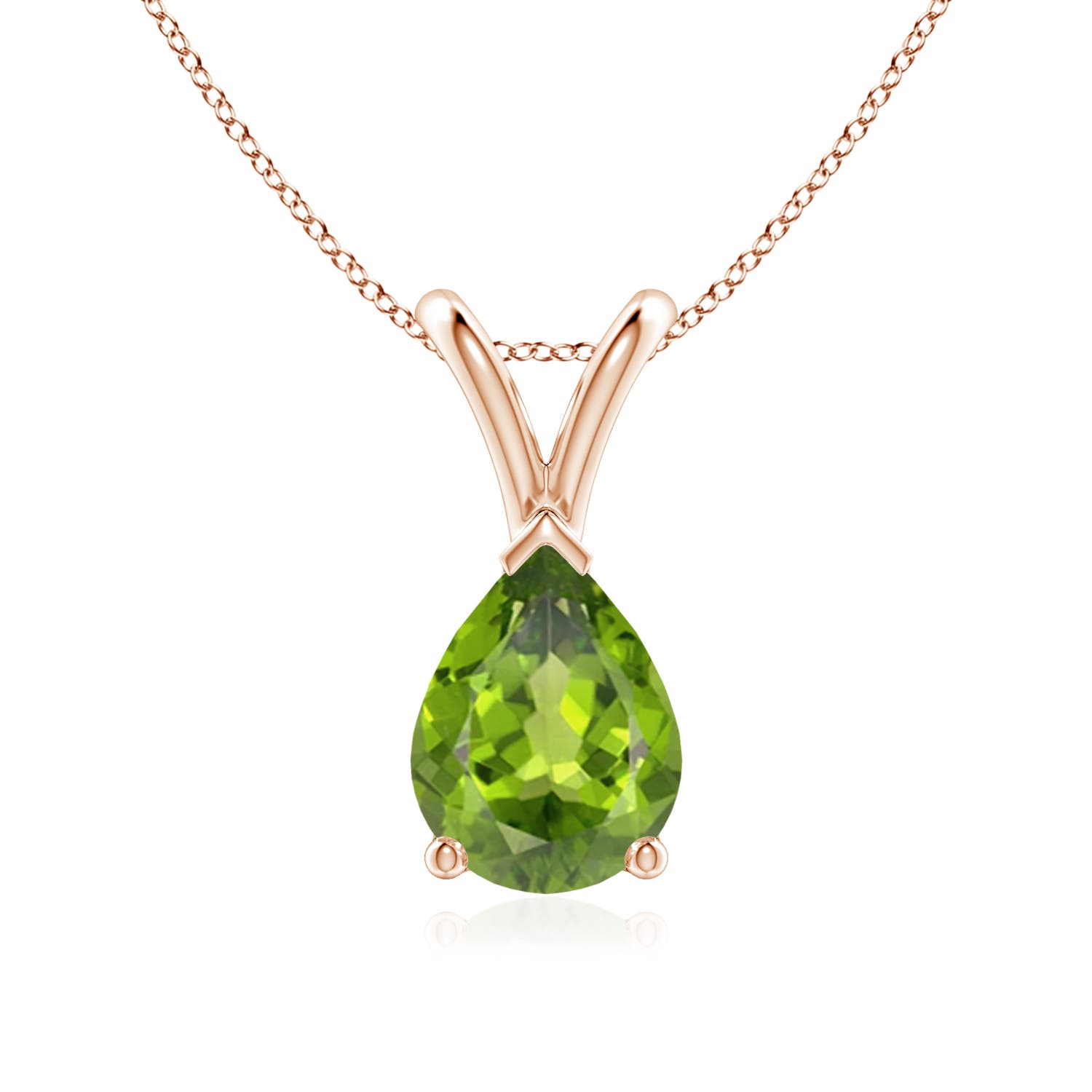 AAA - Peridot / 1.1 CT / 14 KT Rose Gold