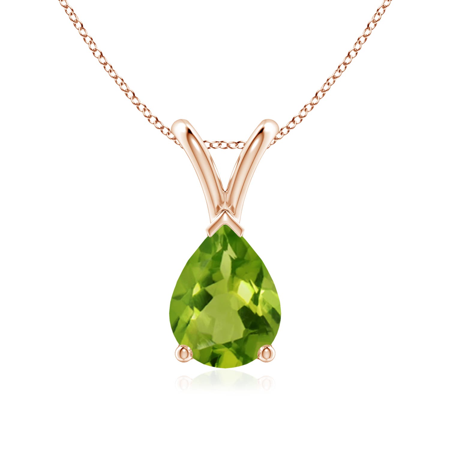 AAAA - Peridot / 1.1 CT / 14 KT Rose Gold